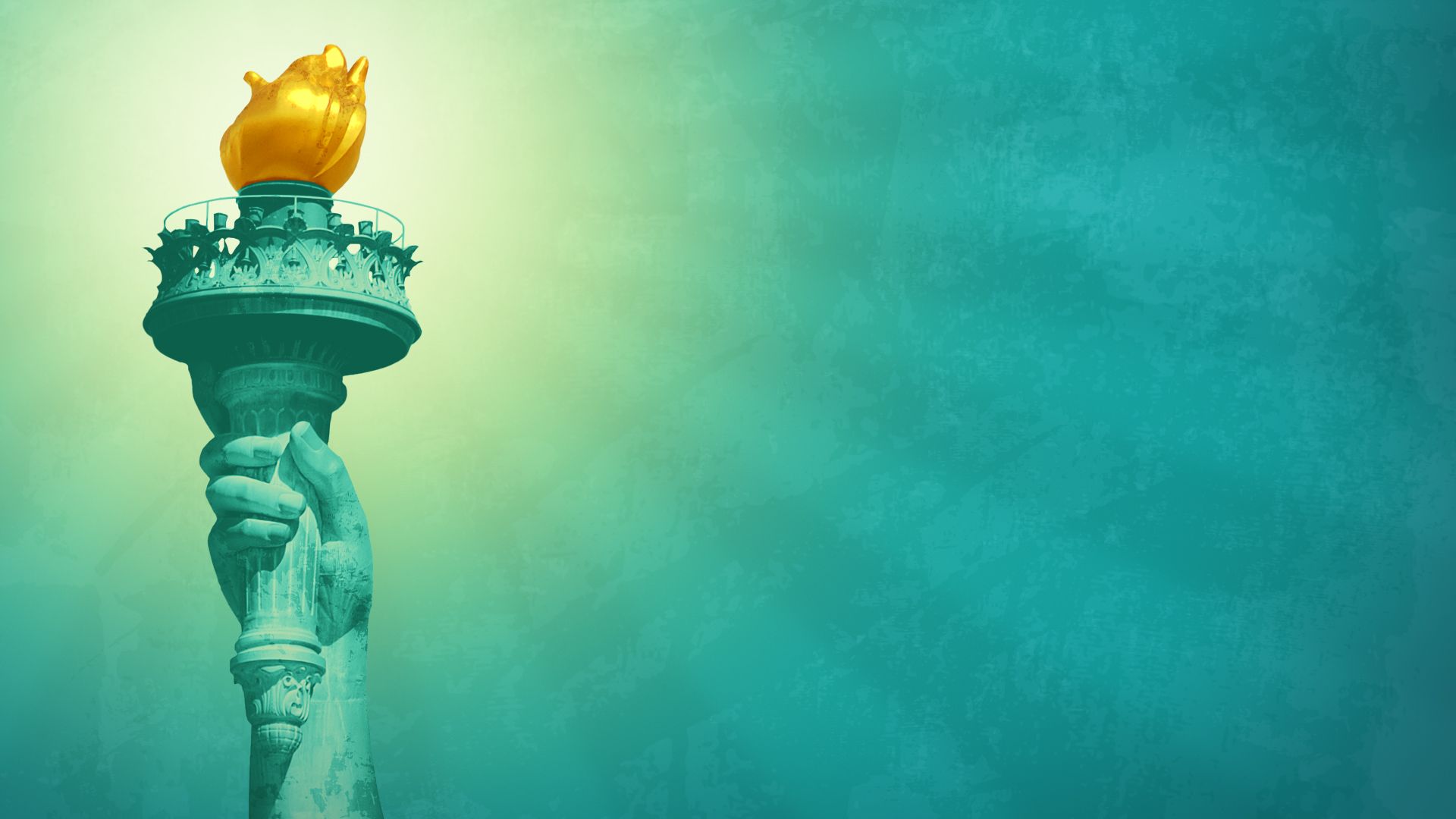 Illustration of the Statue of Liberty's arm holding her torch