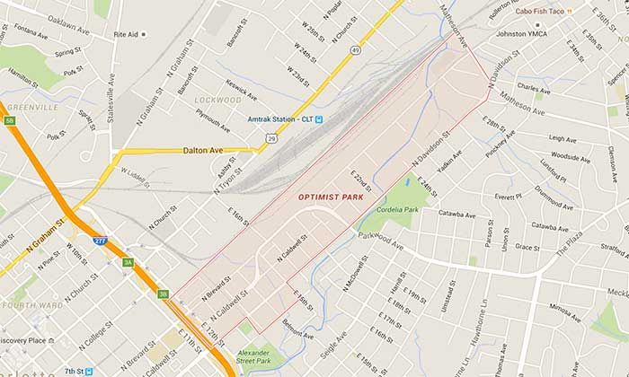 optimist-park-charlotte-nc-map
