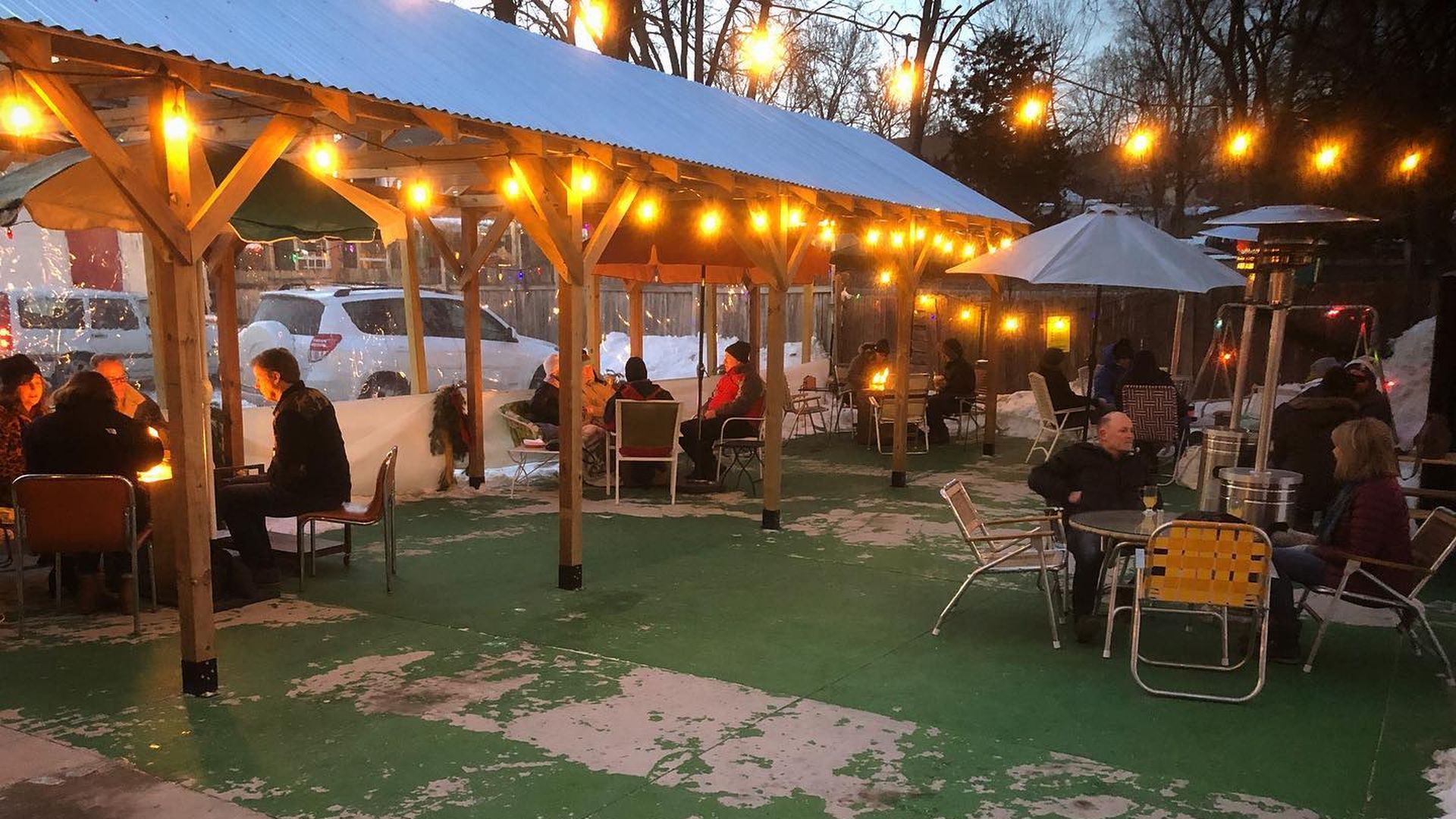 The patio at Bartender's Handshake