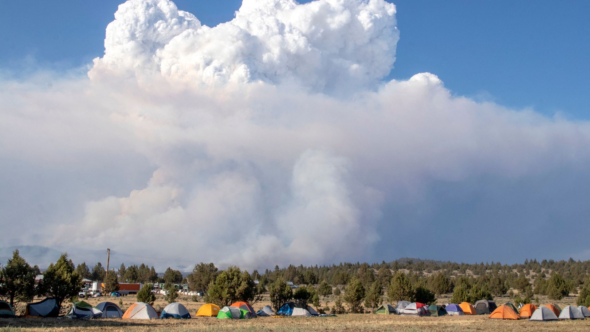 A pyrocumulus cloud caused by the Bootleg Fire