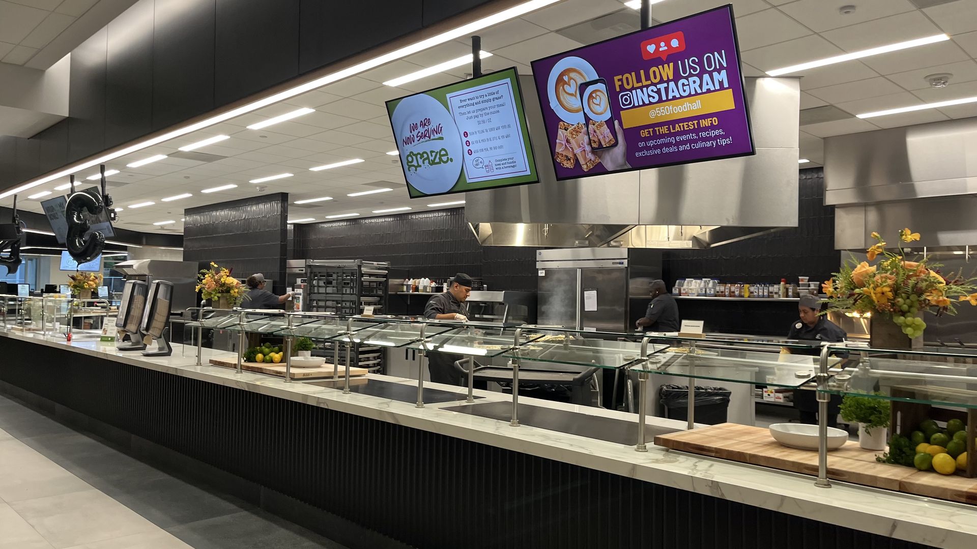 Food hall buffet line