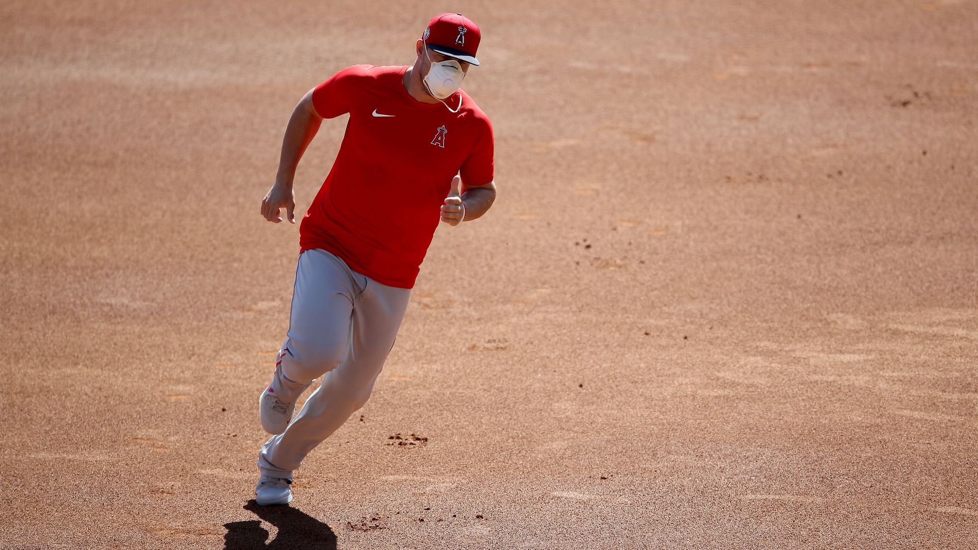 Mike Trout running the bases