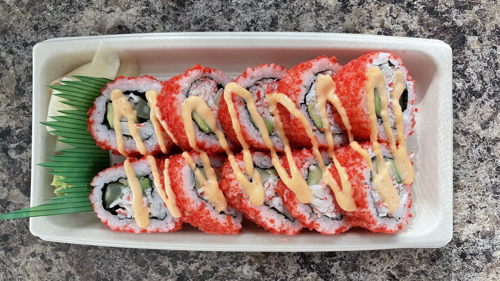 A hot cheeto sushi roll from Hy-Vee.