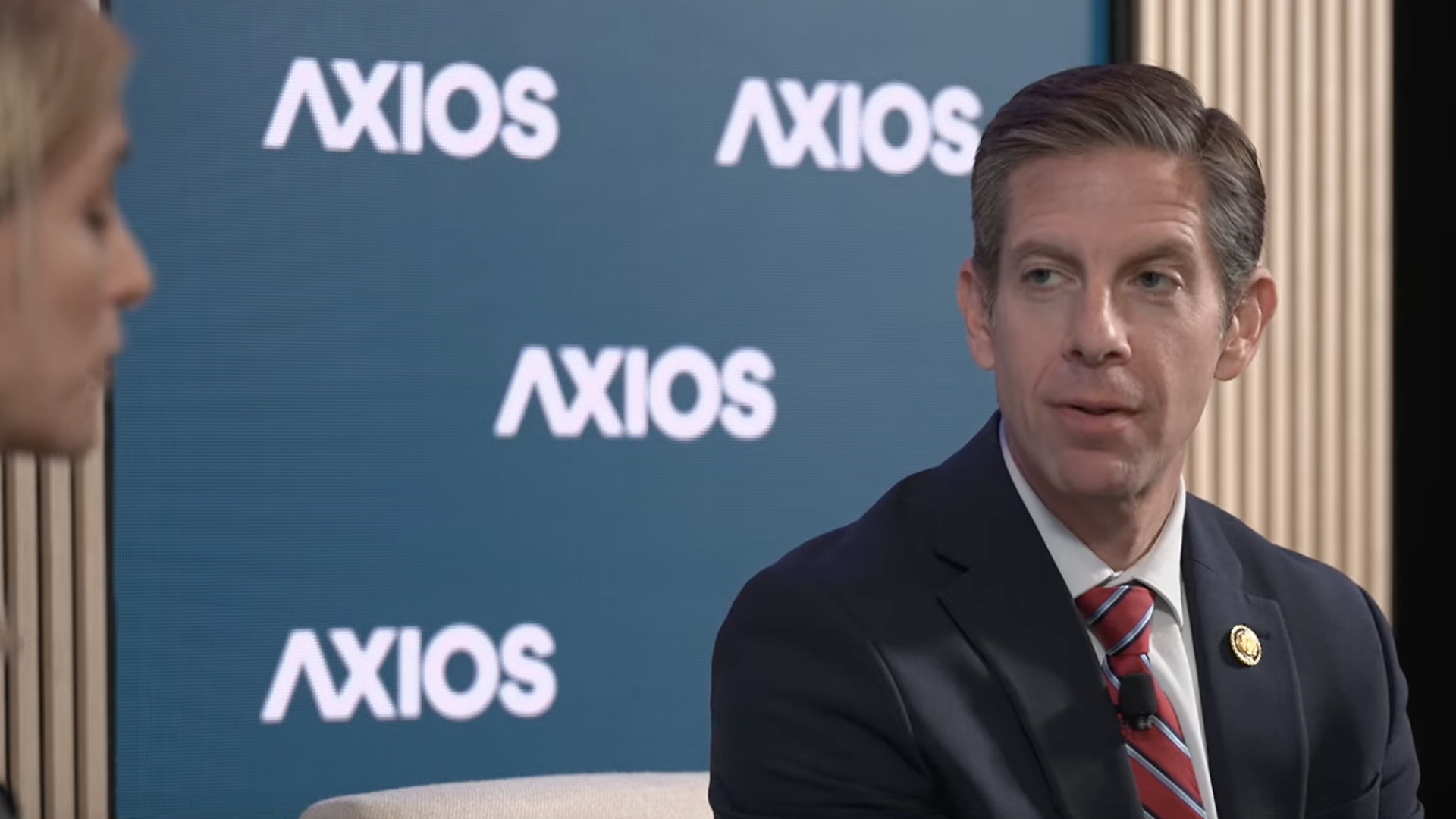 Rep. Mike Levin on Sept. 22 2026 at Axios House. Photo: Axios screenshot