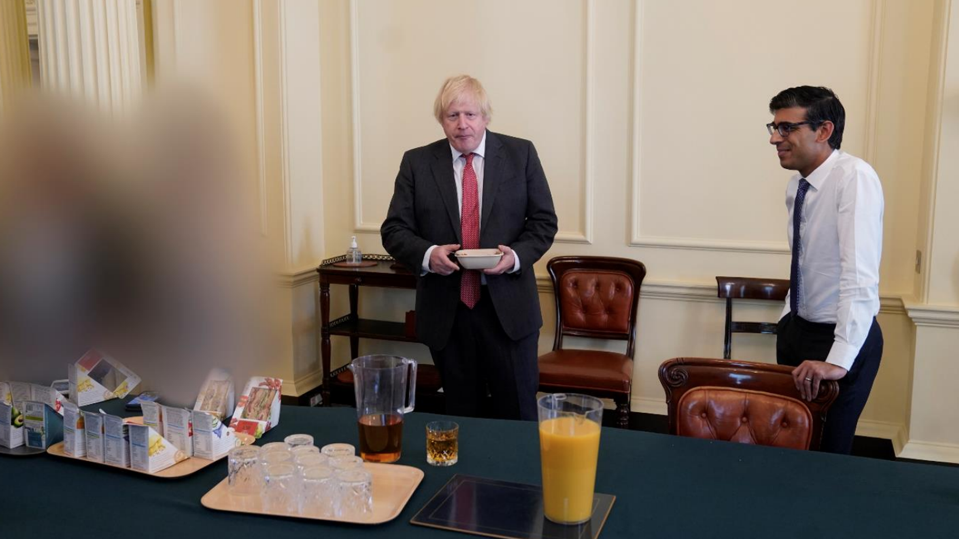 A photo showing Boris Johnson from Sue Gray's report