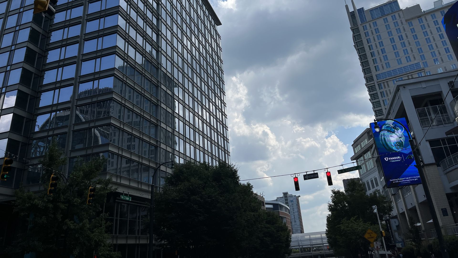 Uptown Charlotte buildings and lights