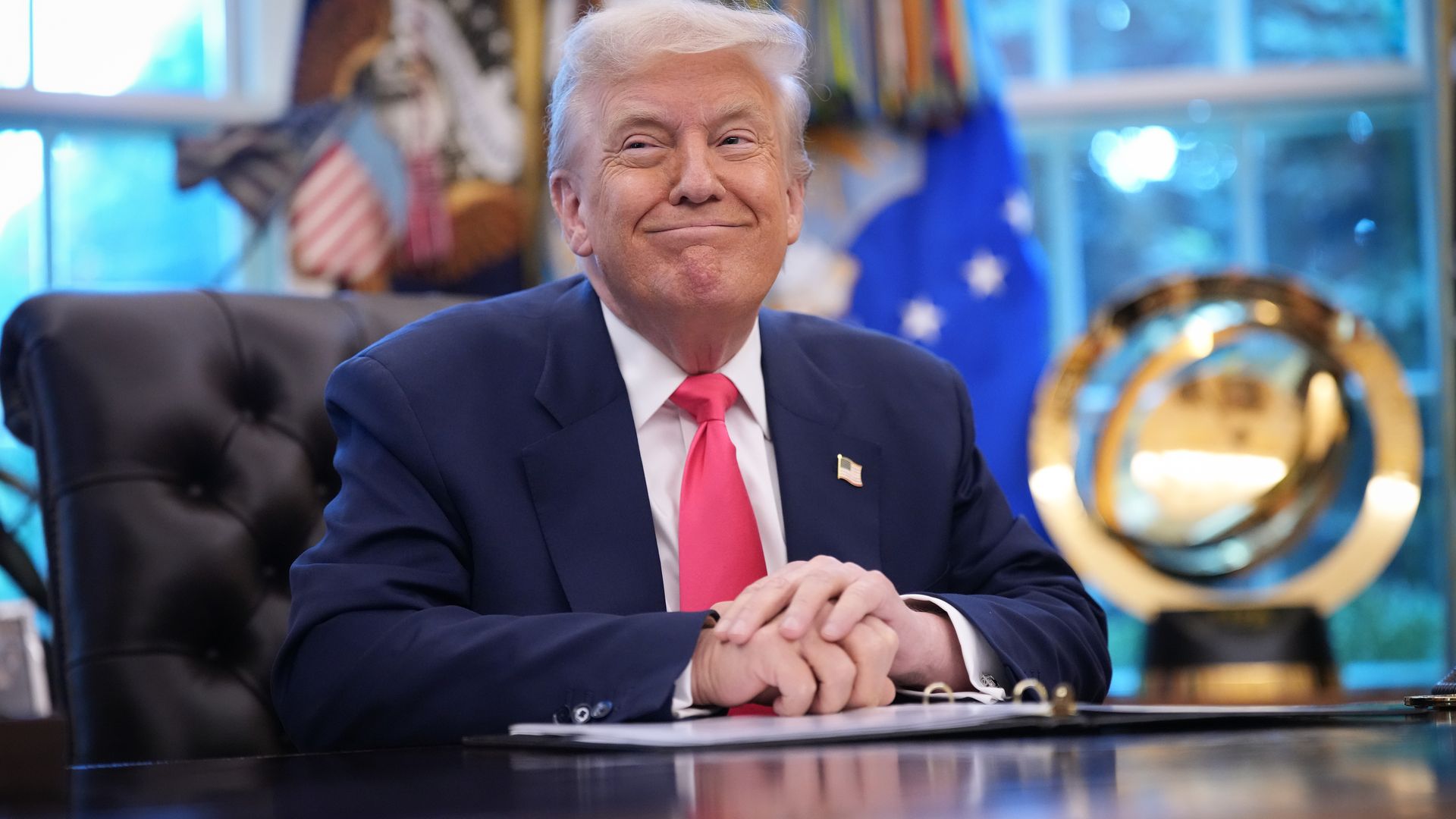 U.S. President Donald Trump speaks in the Oval Office on August 14, 2025 in Washington, DC. Trump is expected to issue a proclamation on the 90th anniversary of Social Security and highlight his administration's efforts on the program. (Photo by Andrew Harnik/Getty Images)
