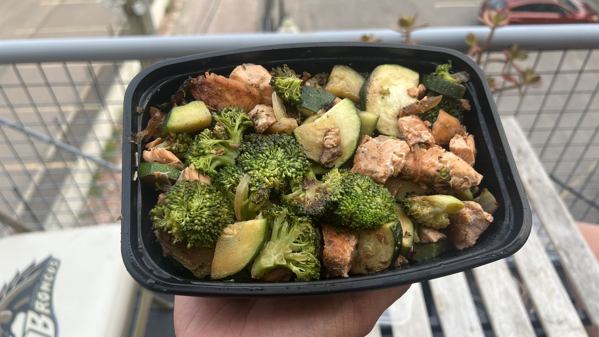 The salmon entree from Hoodbachi.