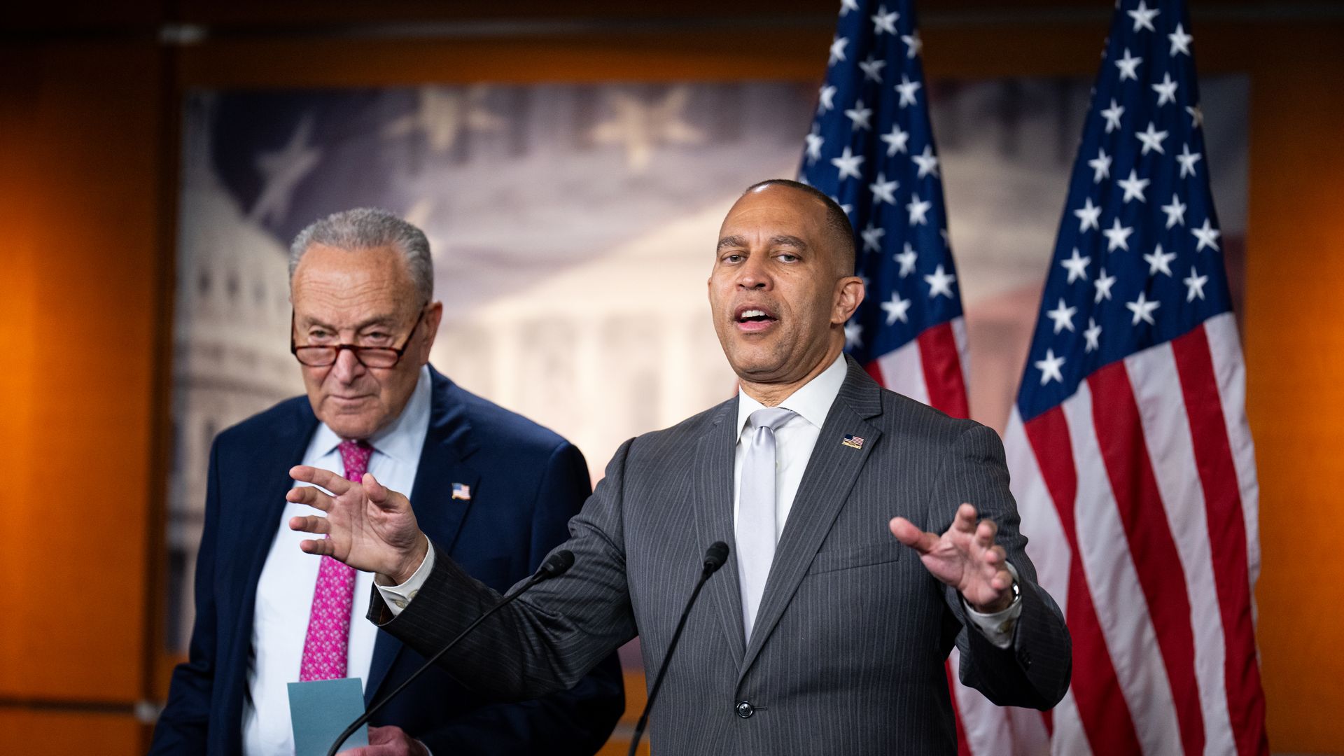This is Chuck Schumer and Hakeem Jeffries