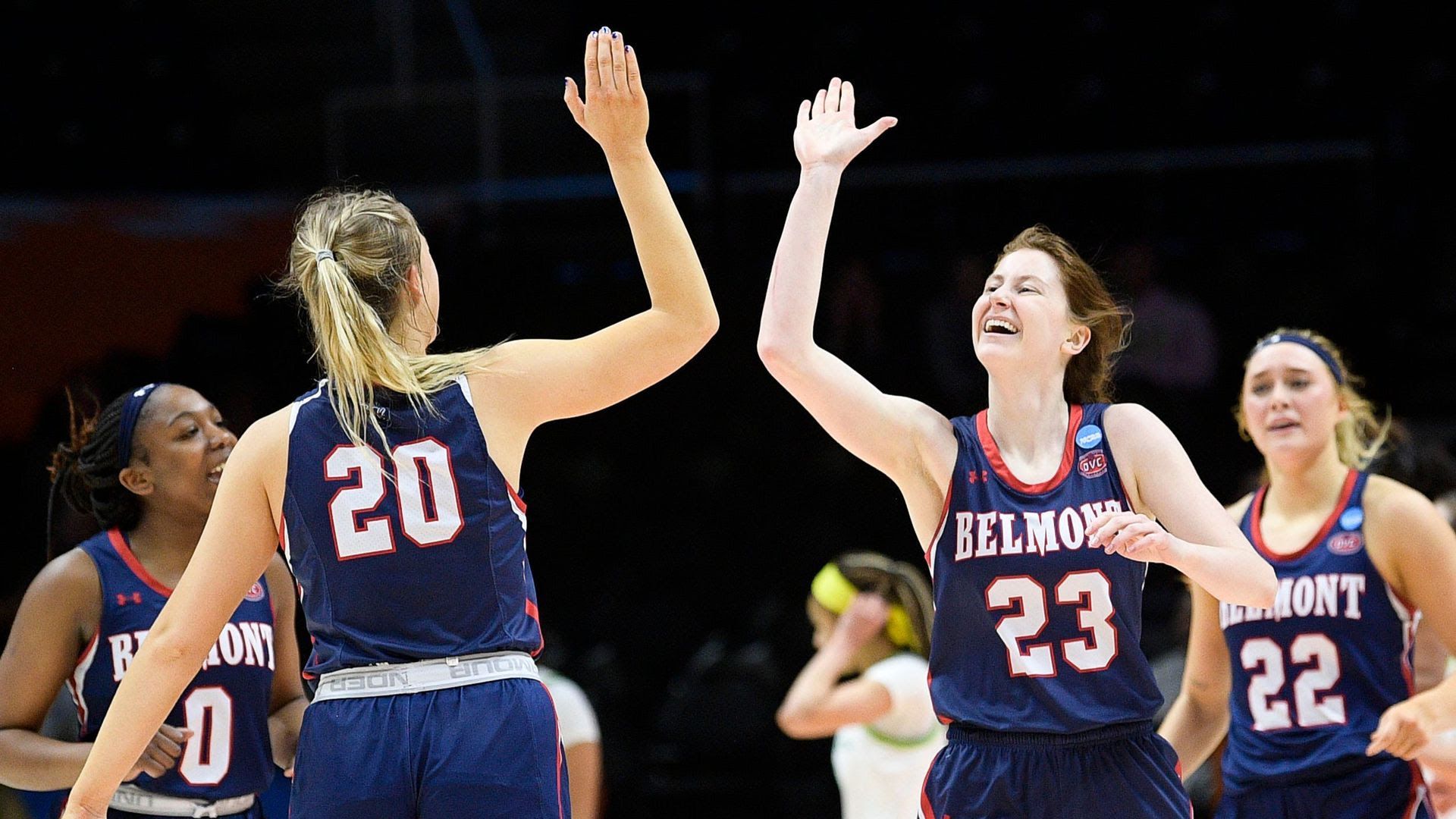 Belmont guard Nikki Baird (23) during Belmont's game against Oregon at Thompson-Boling Arena in Knoxville. 