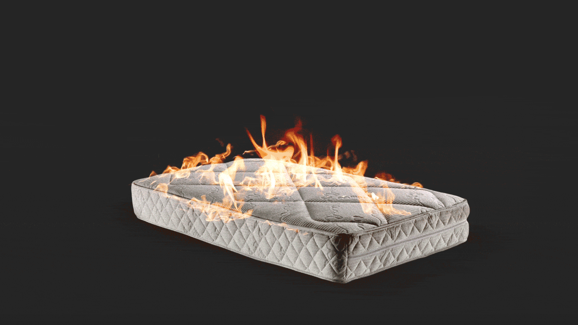 Mattress on fire
