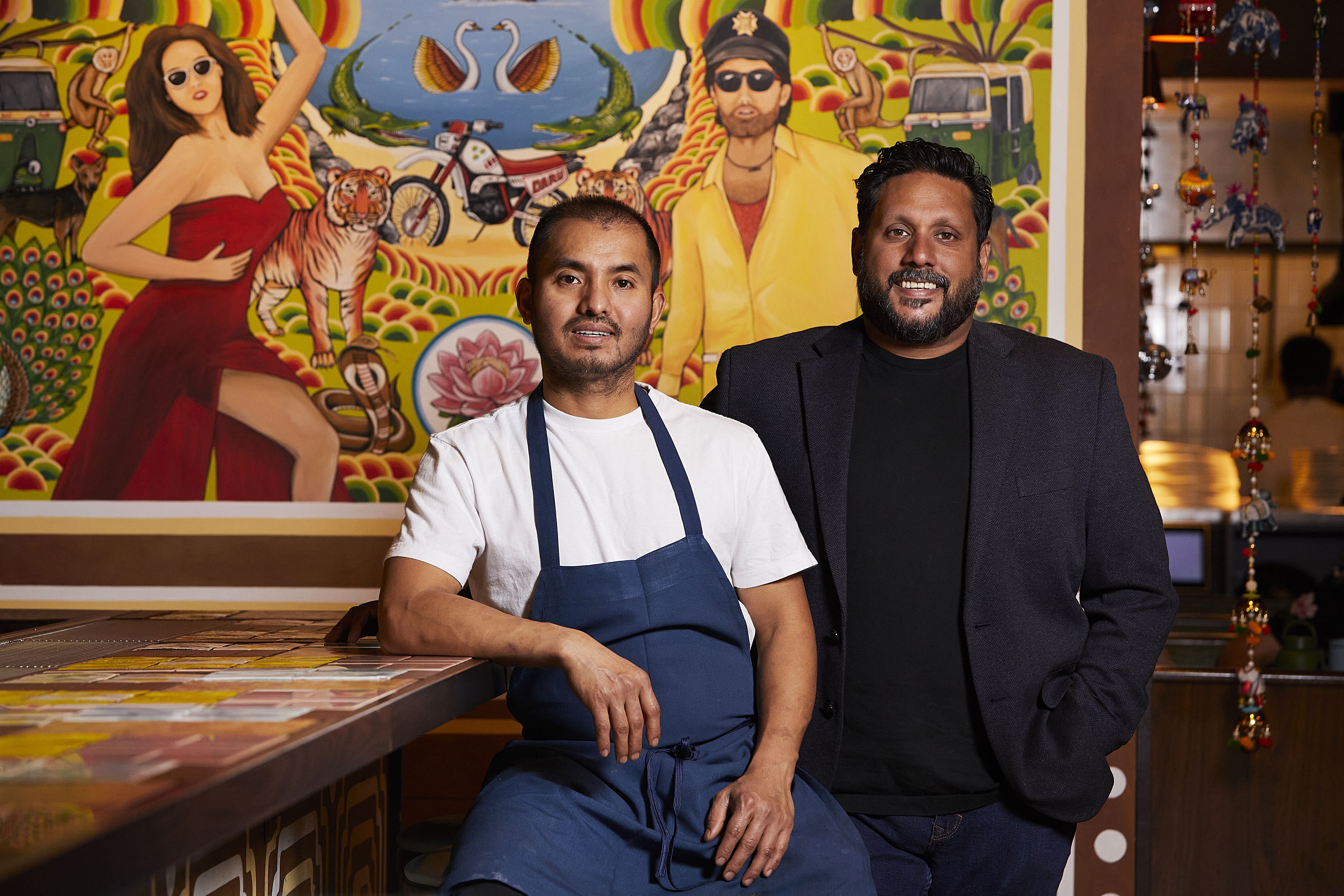 Chef Suresh Sundas (left) and business partner Dante Datta at Tapori on H Street. Sundas is the first Nepali chef to be James Beard finalist. Photo: Deb Lindsey/For The Washington Post via Getty Images
