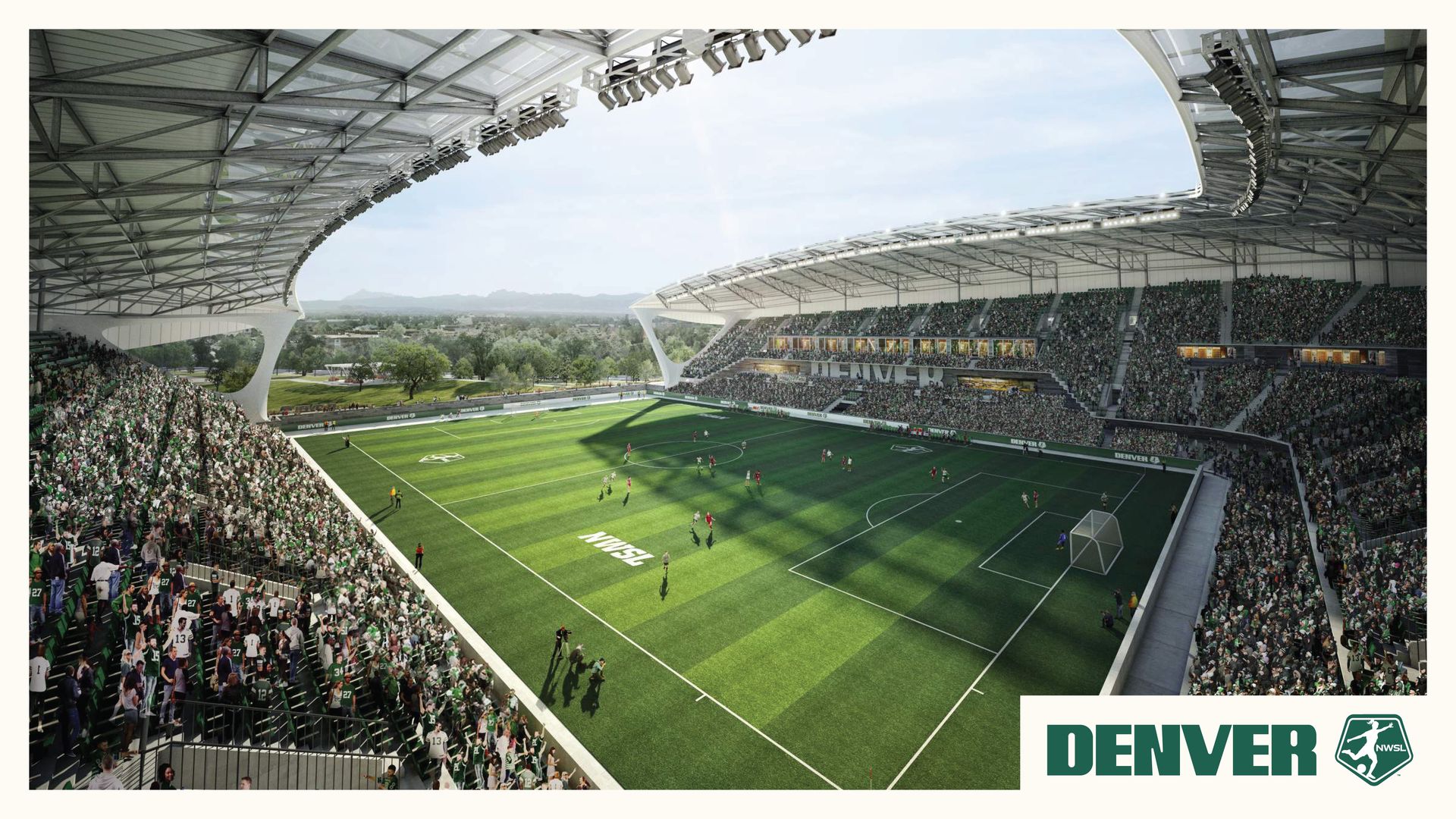 A rendering of the inside of a stadium.