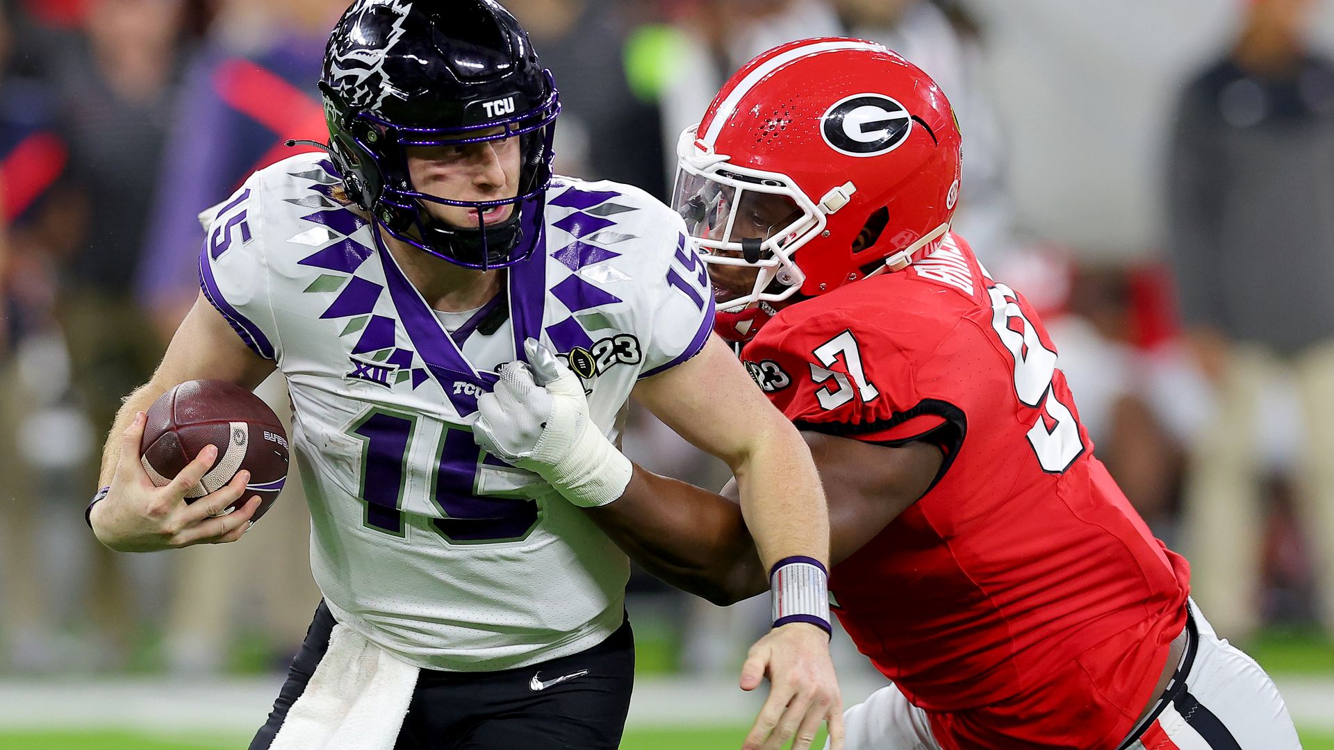 2023 College National Championship Game Jersey Patch Georgia State TCU