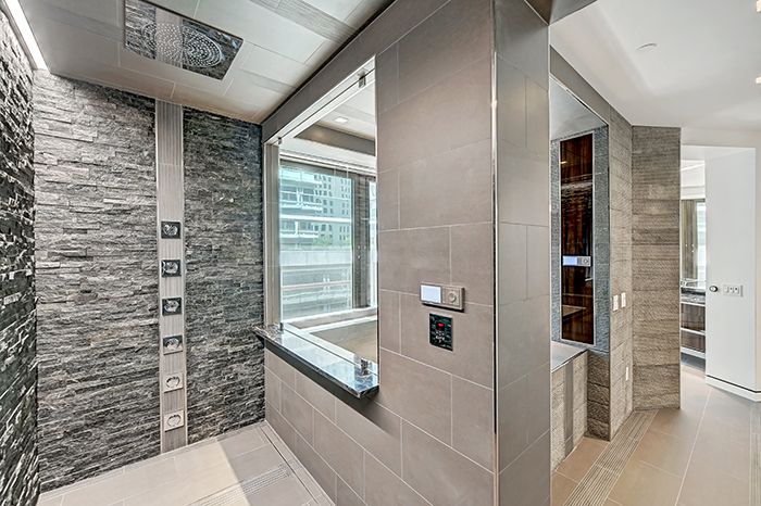 The Trust uptown's most expensive condo master shower