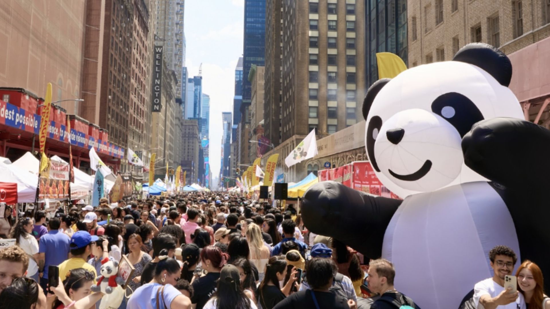 Find hundreds of Asian street food vendors, merch, a 5-foot inflatable panda and live performances at Panda Fest. Photo: Courtesy of Panda Fest