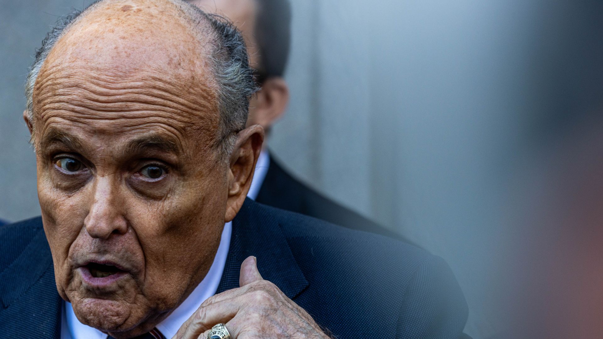 Former New York mayor Rudy Giuliani leaves the New York Federal Courthouse on November 7, 2024 in New York City. 