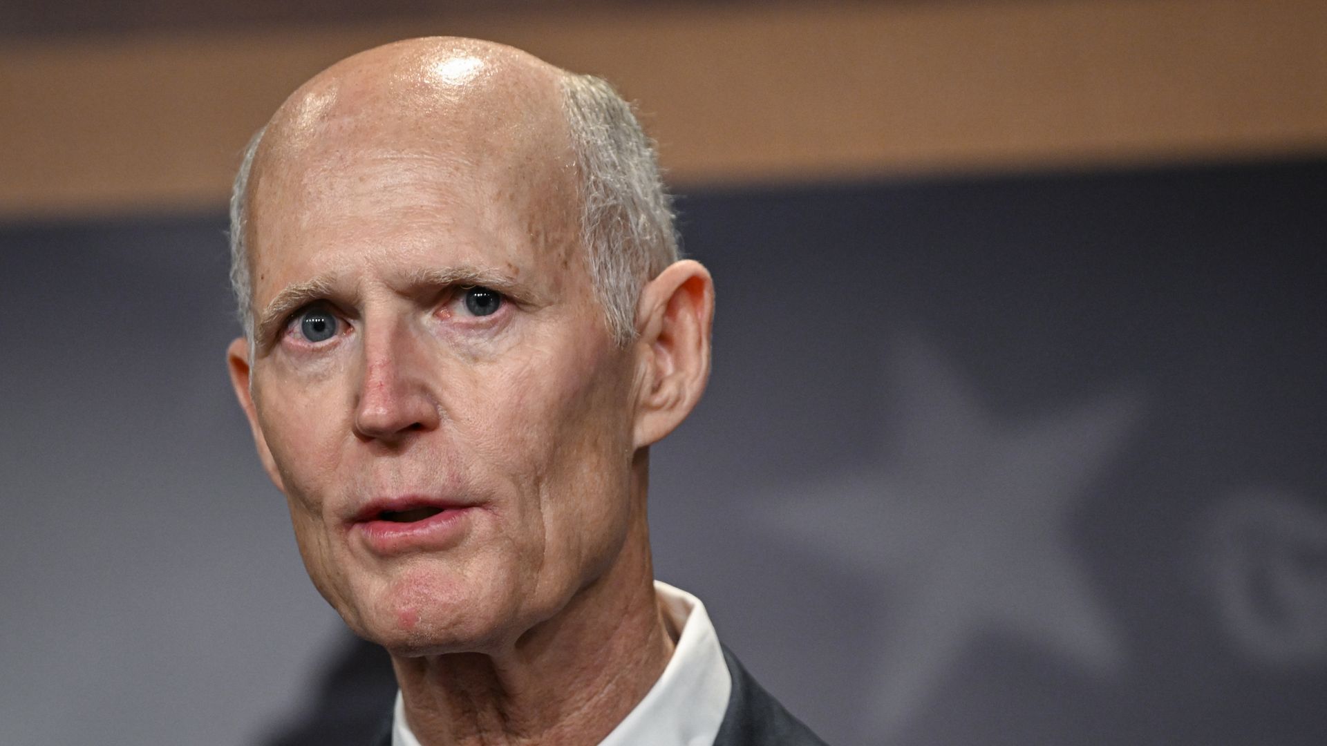 Sen. Rick Scott speaks addressing critical issues surrounding the upcoming elections, election security, immigration, and border protection during a joint press conference 