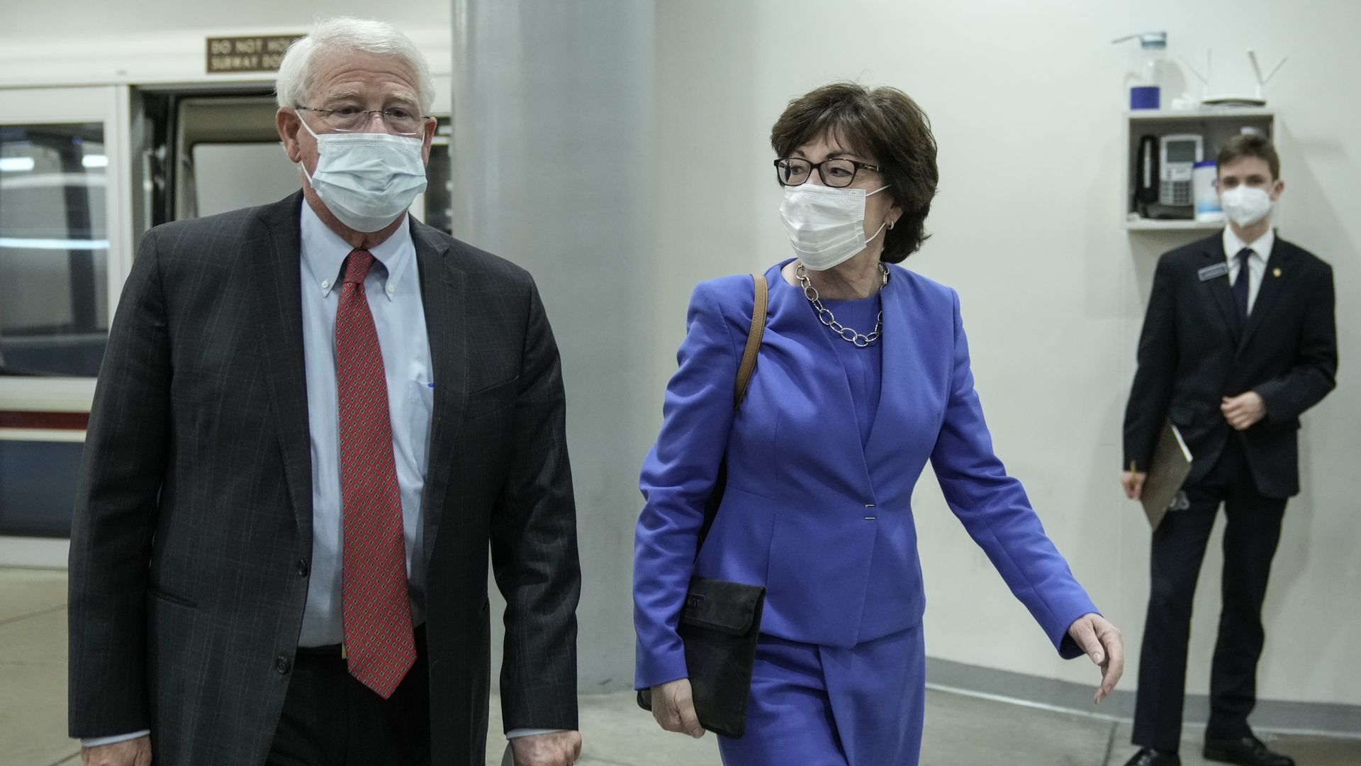 Sen. Susan Collins is seen walking into the Capitol on Wednesday.