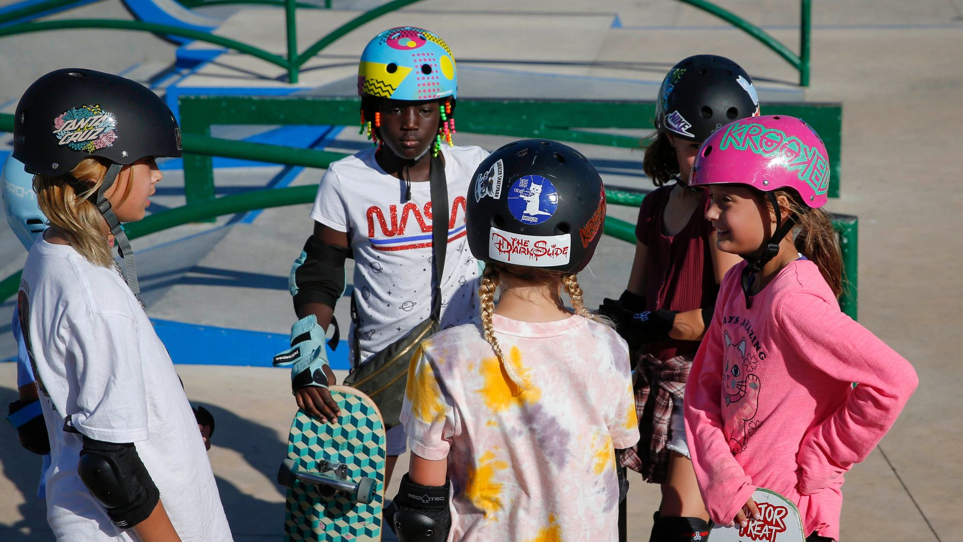 Kids at the Lauridsen Skatepark