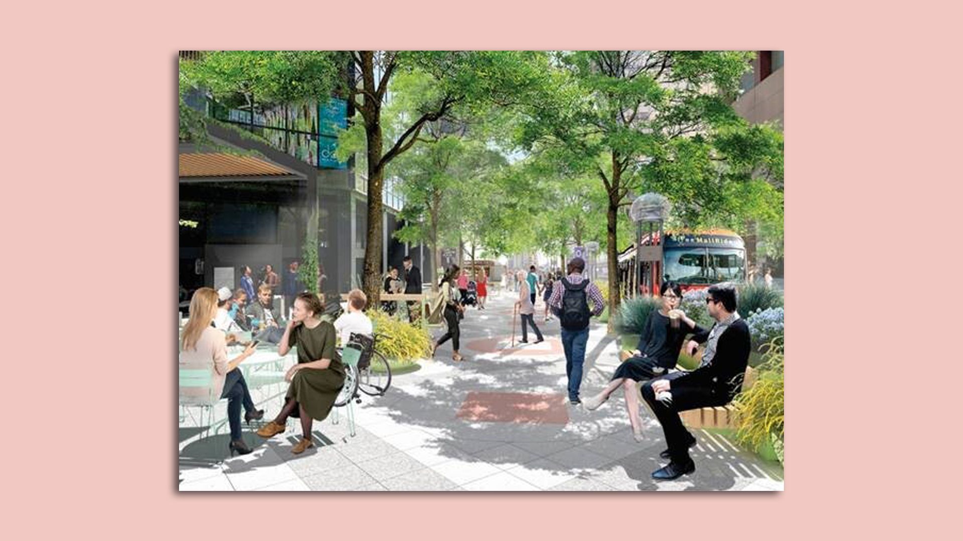 Rendering of the upgrade to 16th Street Mall