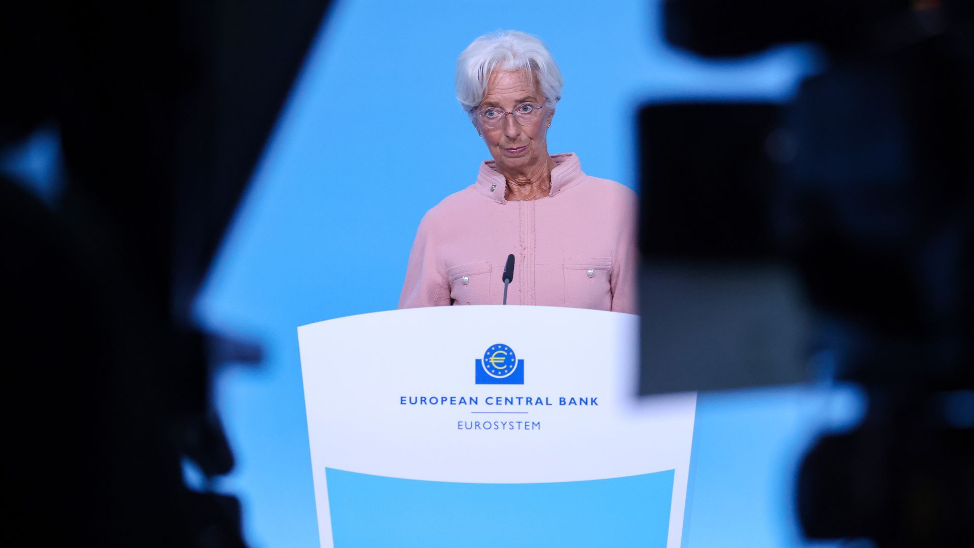 ECB president Christine Lagarde, during a news conference on Thursday