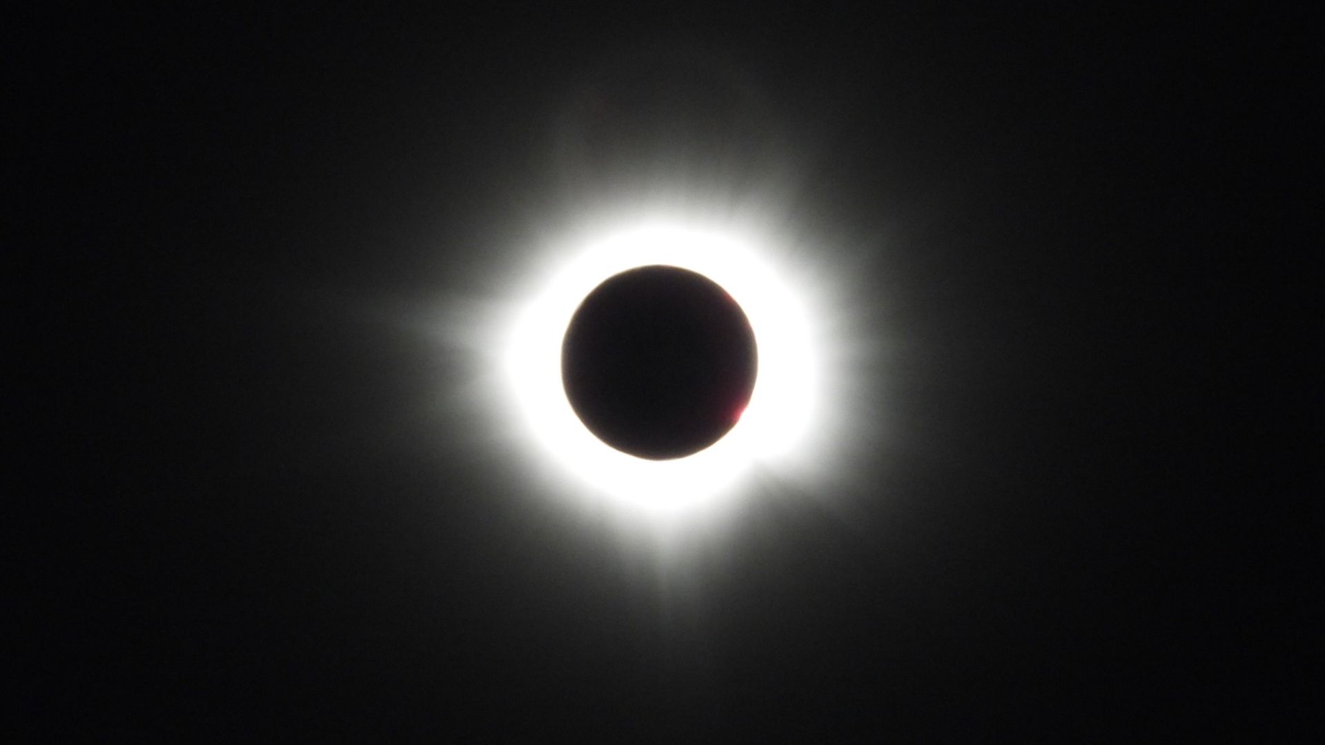 A photo of the solar eclipse.