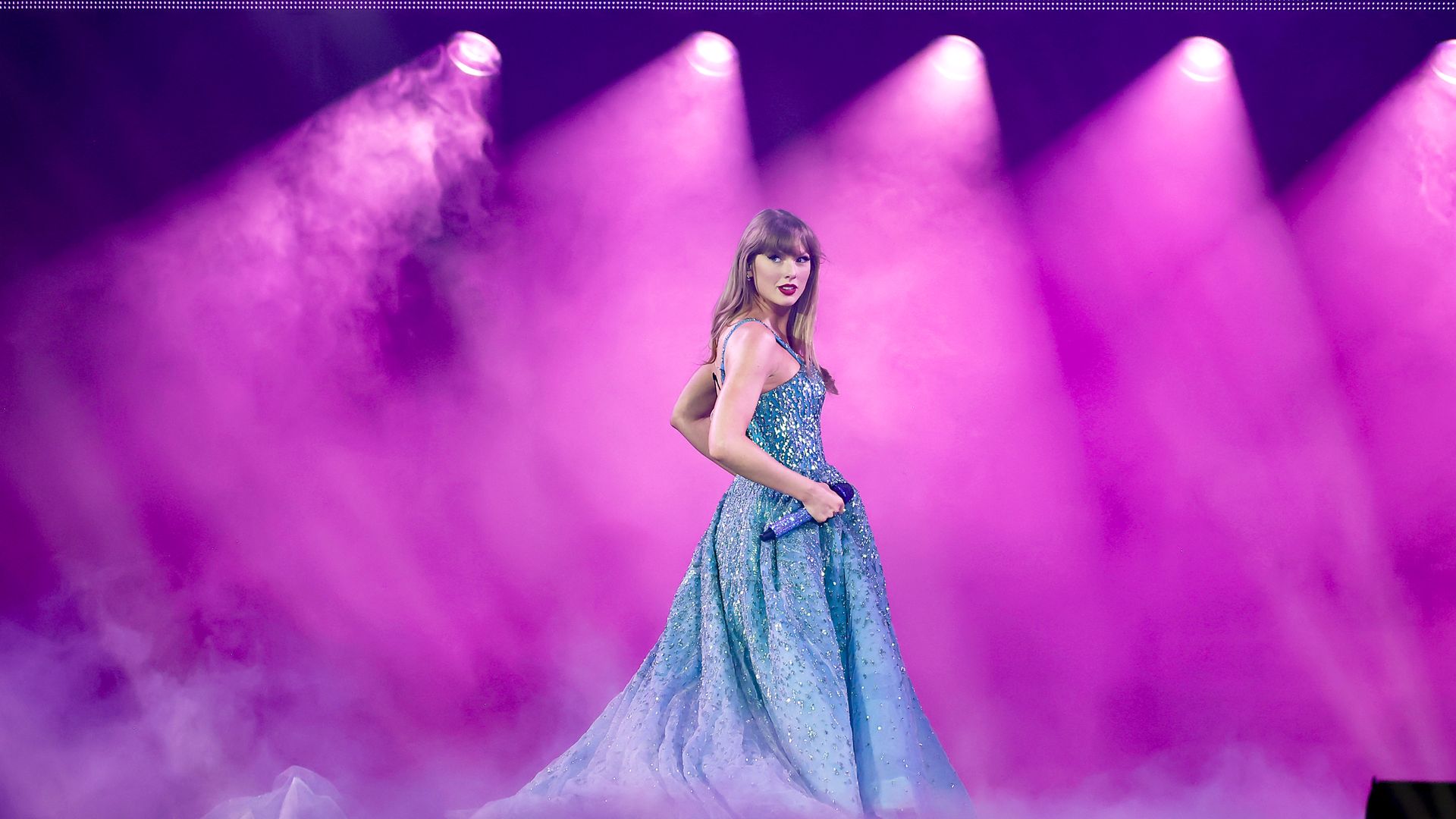 Taylor Swift performs onstage during "Taylor Swift | The Eras Tour" at Rogers Centre on November 14, 2024 in Toronto, Ontario.