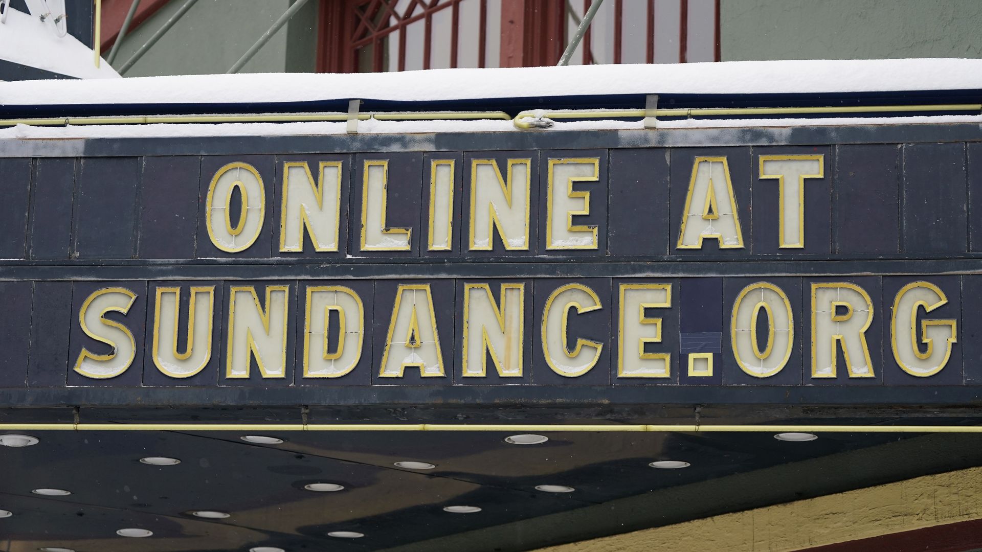 A photo of a Sundance festival sign.