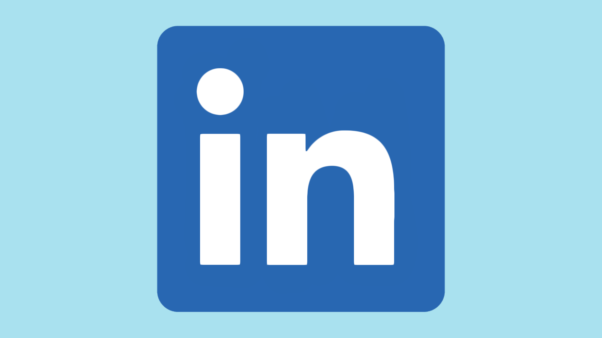 Animated illustration of the LinkedIn logo, with "out" replacing "in".
