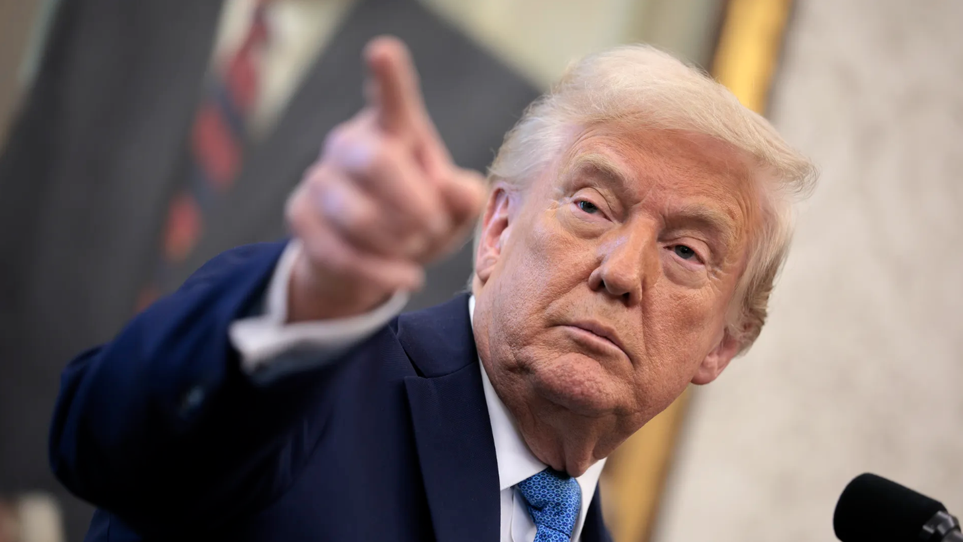 President Trump delivers remarks during the swearing-in ceremony of SEC chair Paul Atkins in the Oval Office at the White House on April 22. Photo: Chip Somodevilla/Getty Images