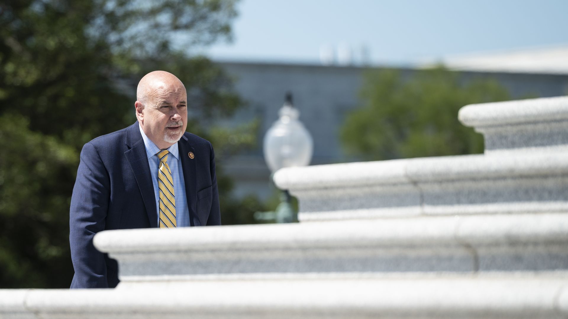 Rep. Mark Pocan (D-Wisc.) walking up the House steps at the Capitol in June 2021.