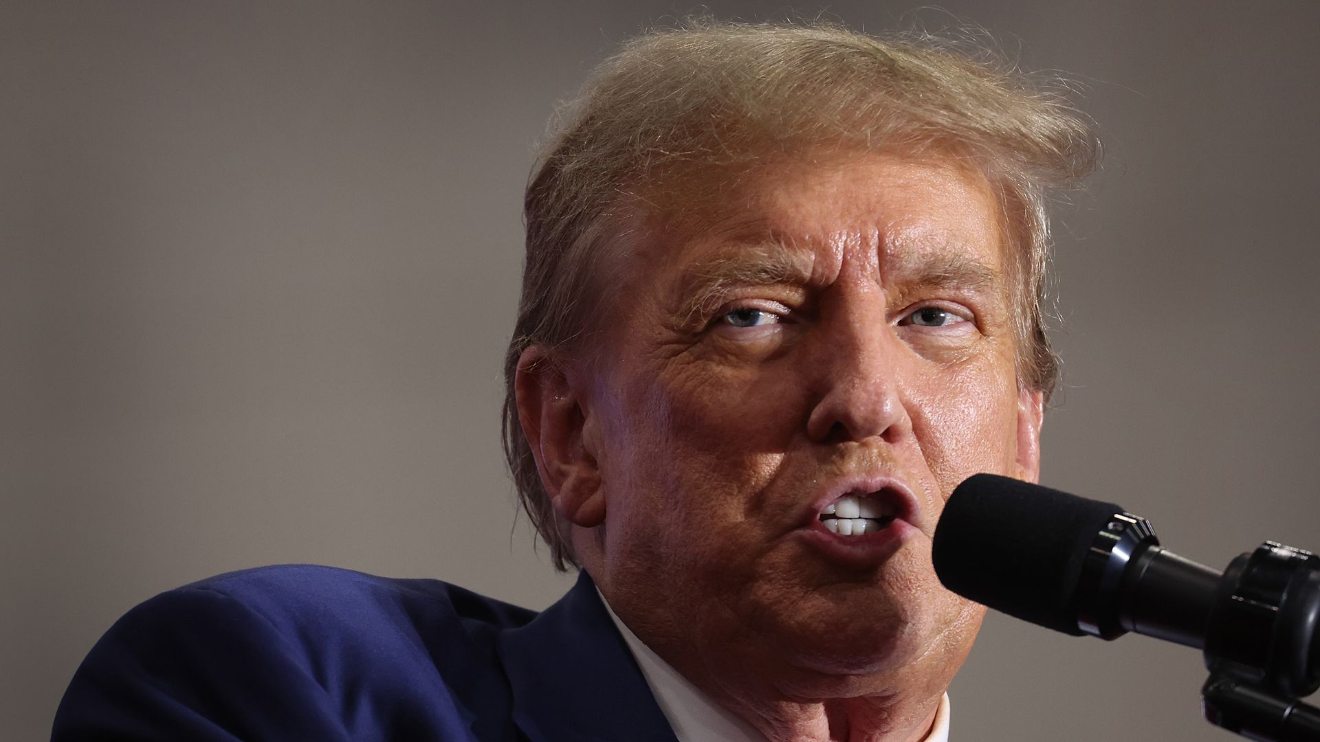 GREEN BAY, WISCONSIN - APRIL 02: Former President Donald Trump speaks to guests at a rally on April 02, 2024 in Green Bay, Wisconsin.