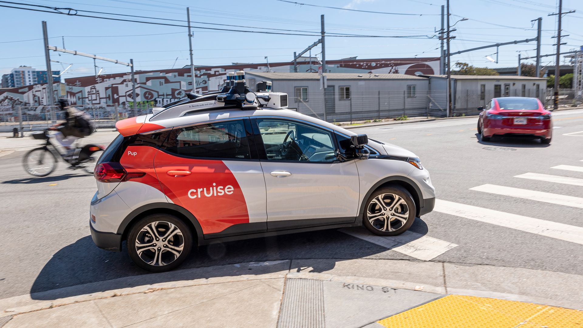 A Cruise autonomous taxi in San Francisco, California on Thursday, Aug. 10, 2023. 