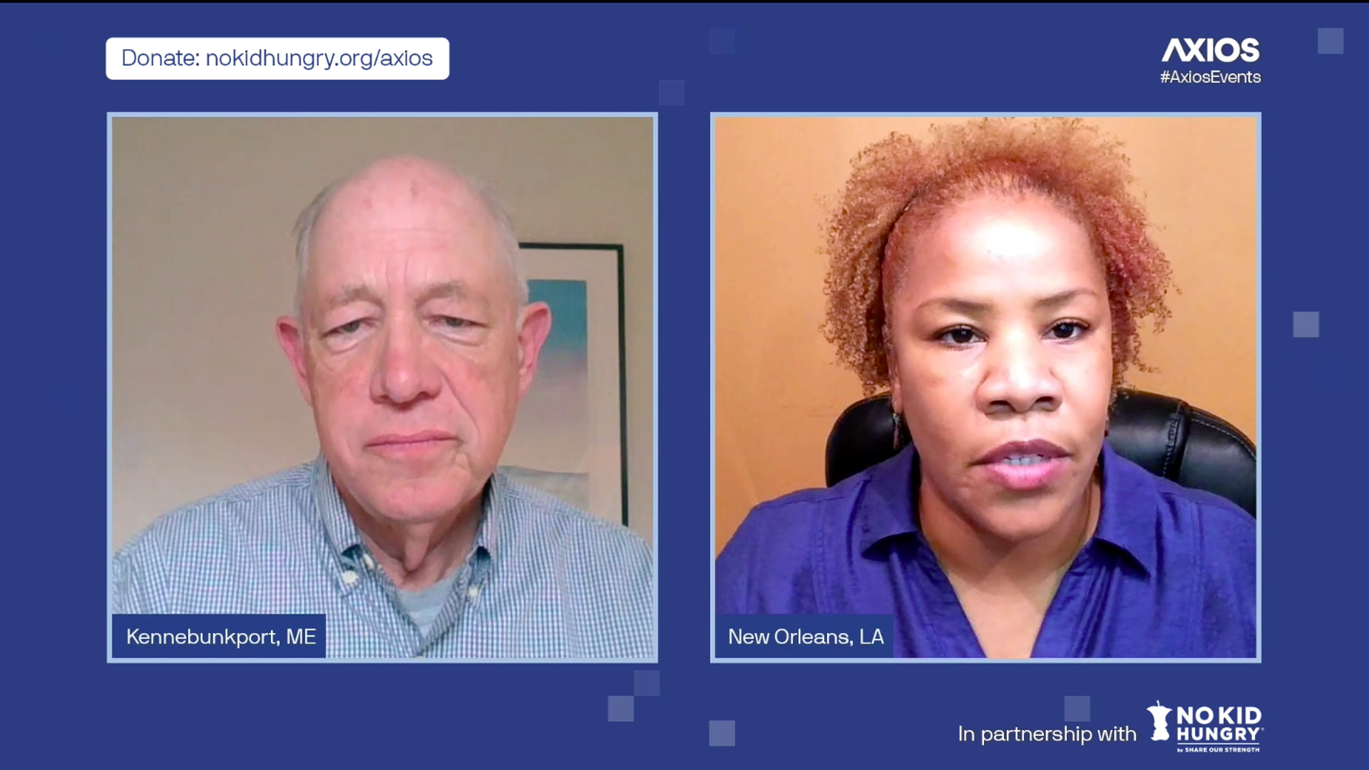 Billy Shore, CEO of the No Kid Hungry Campaign, and Rhonda Jackson, Louisiana Director of the No Kid Hungry Campaign.