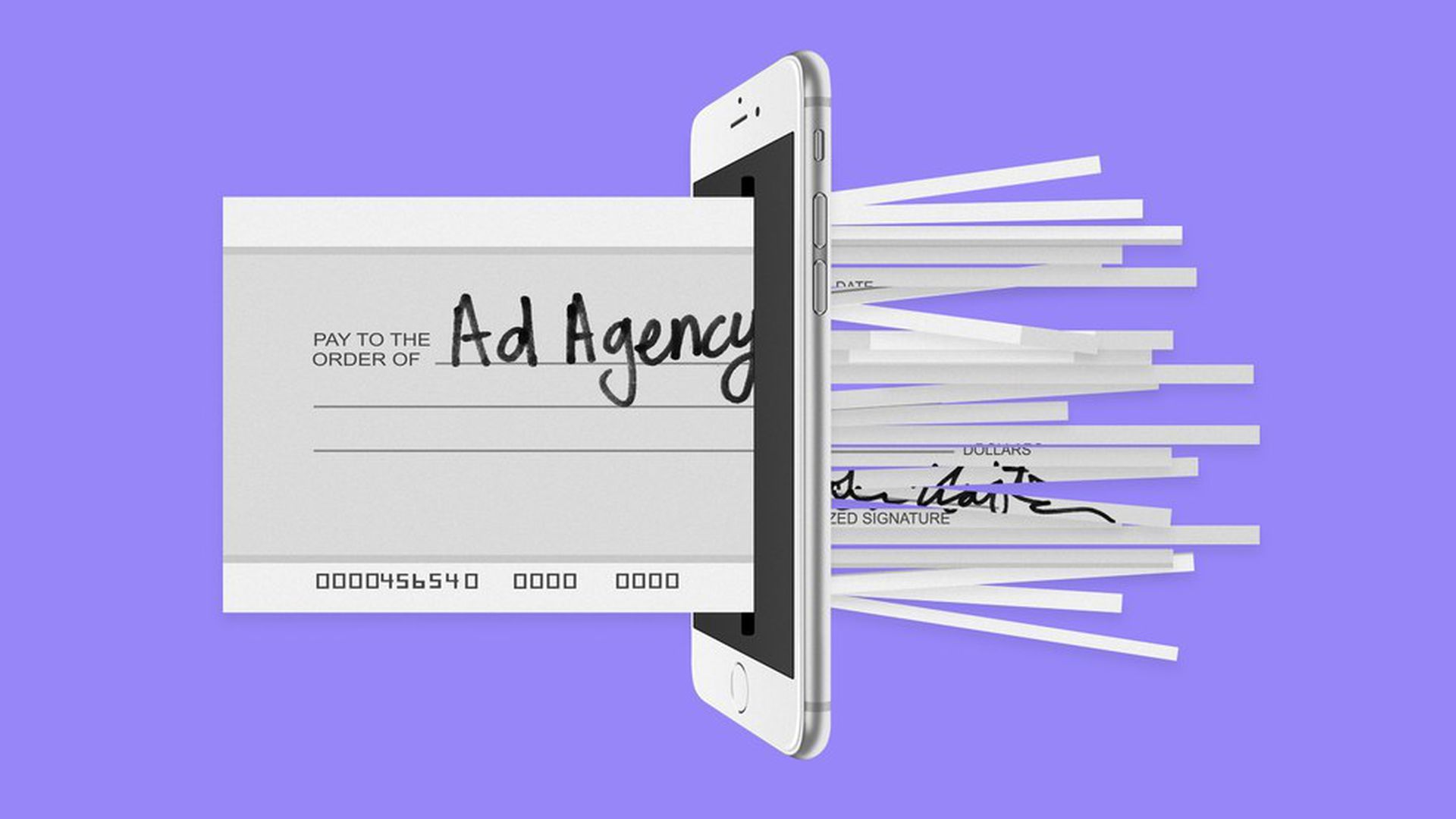 Illustration of a ad agency being shredded.