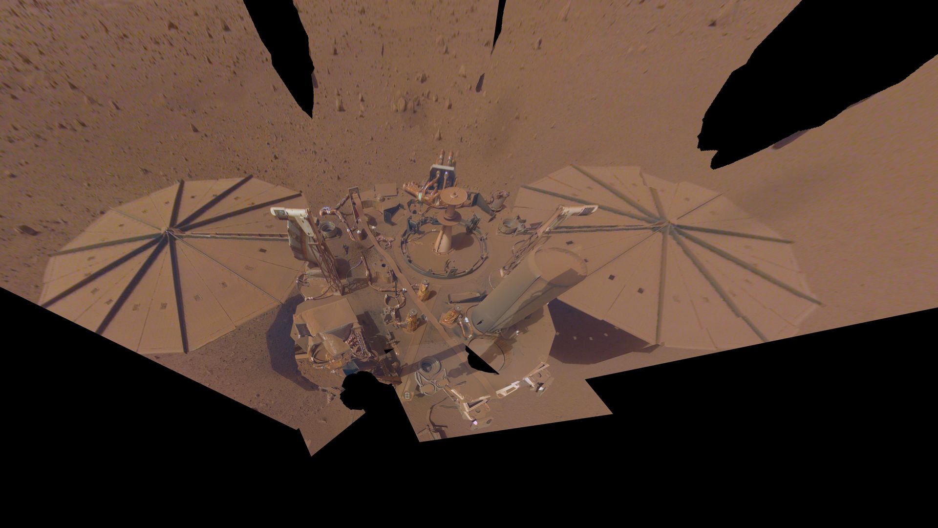 Final selfie taken by NASA InSight lander of itself covered in dust