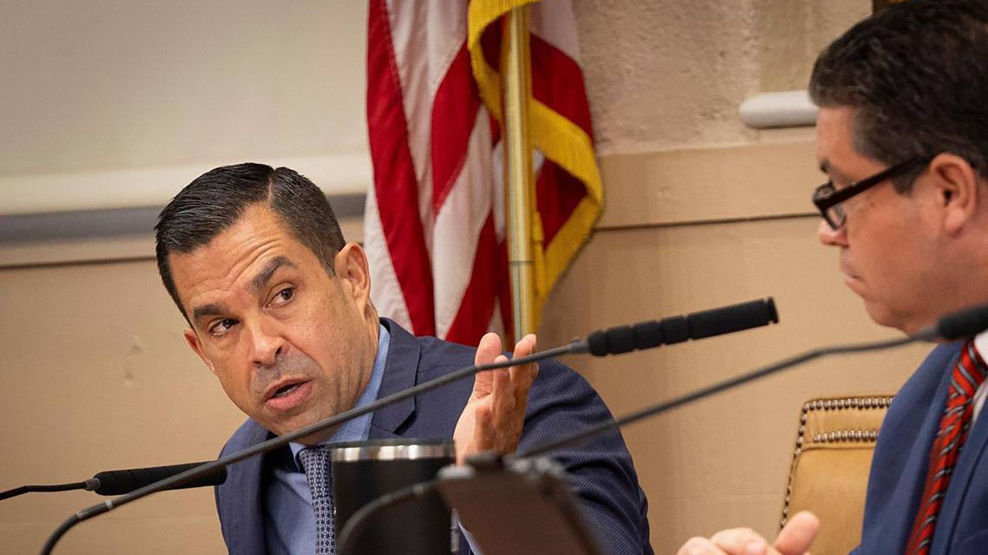 Mayor Vince Lago speaks during a Coral Gables City Commission meeting on Tuesday, Nov. 14, 2023, at City Hall in Coral Gables. (Alie Skowronski/Miami Herald/Tribune News Service via Getty Images)