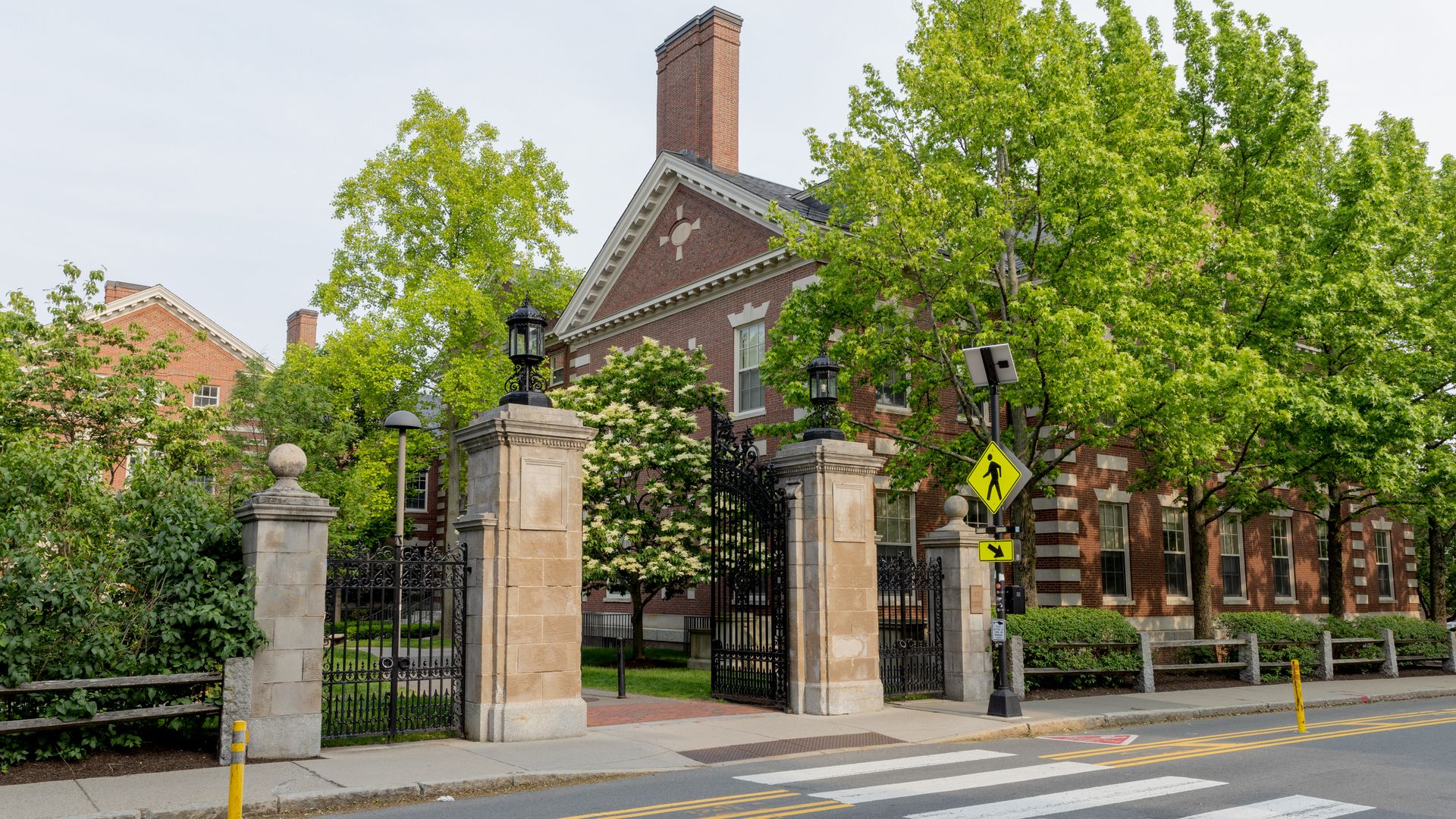 An entrance to Harvard Yard on the Harvard University campus in Cambridge in 2025.