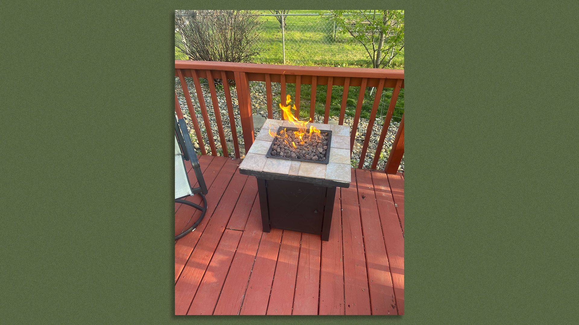 A photo of a fire pit.
