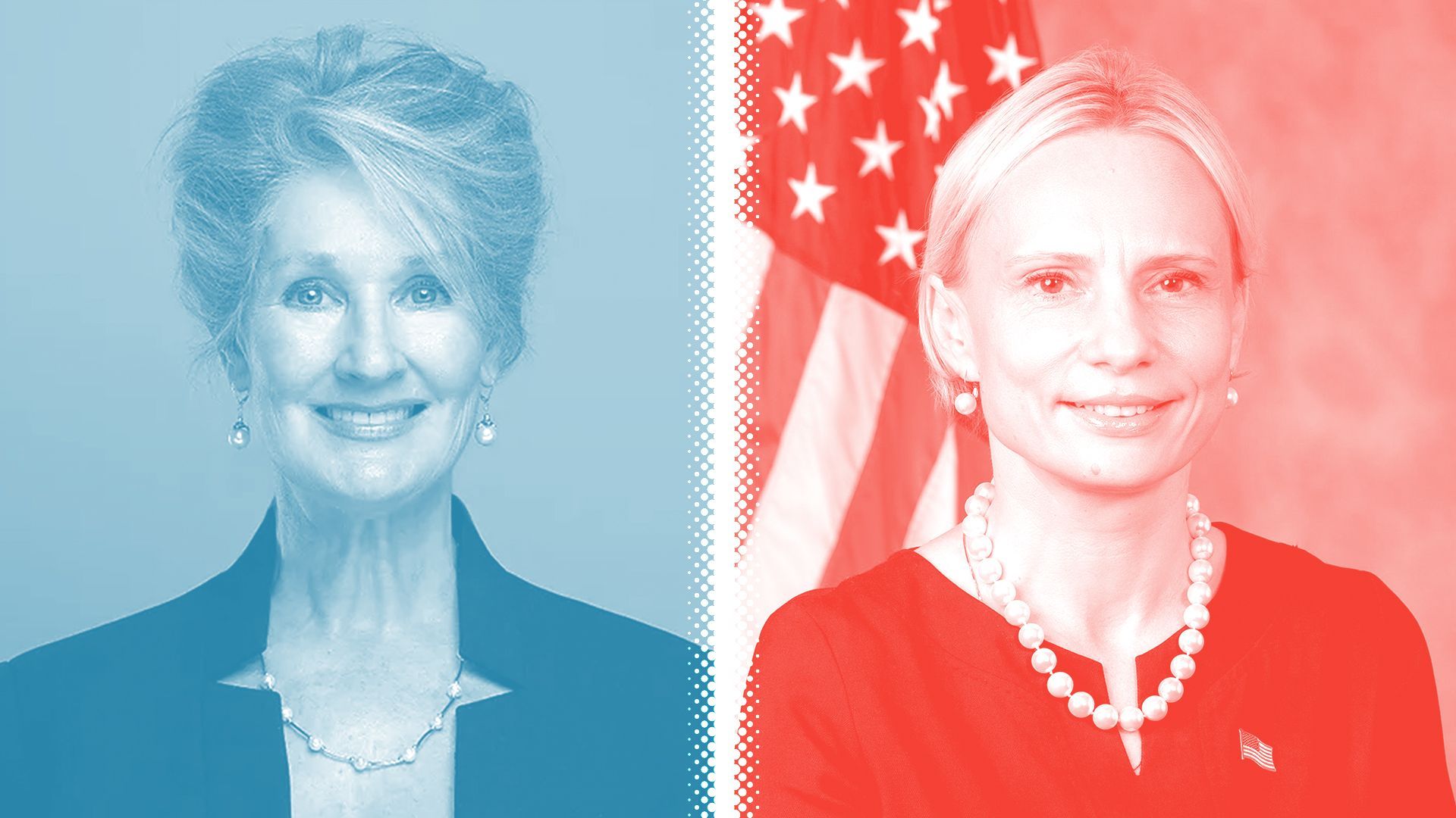 Photo illustration of Victoria Spartz and Deborah A. Pickett.