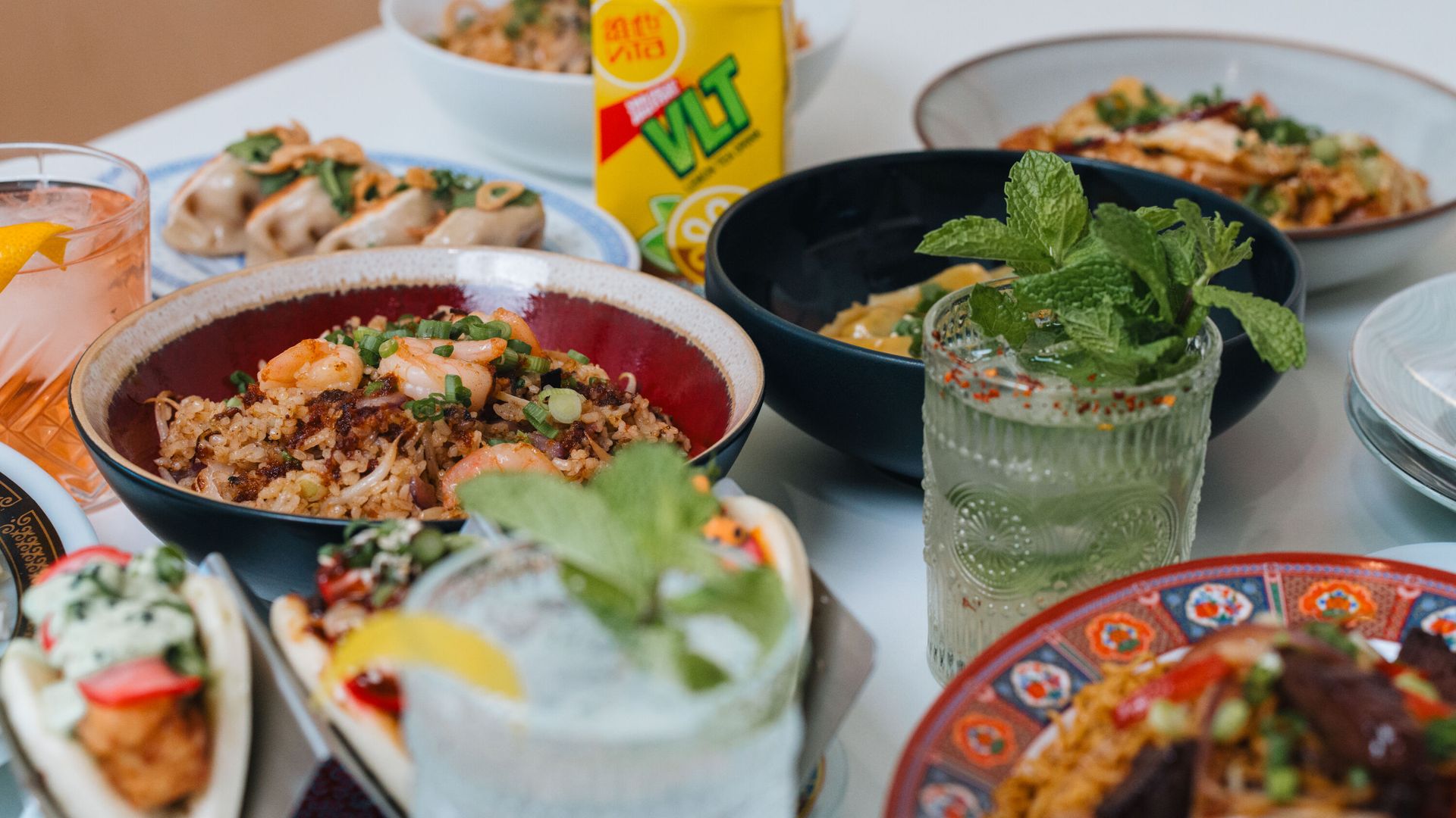 A table of food at MAKfam. Photo: Courtesy of Mile High Asian Food Week