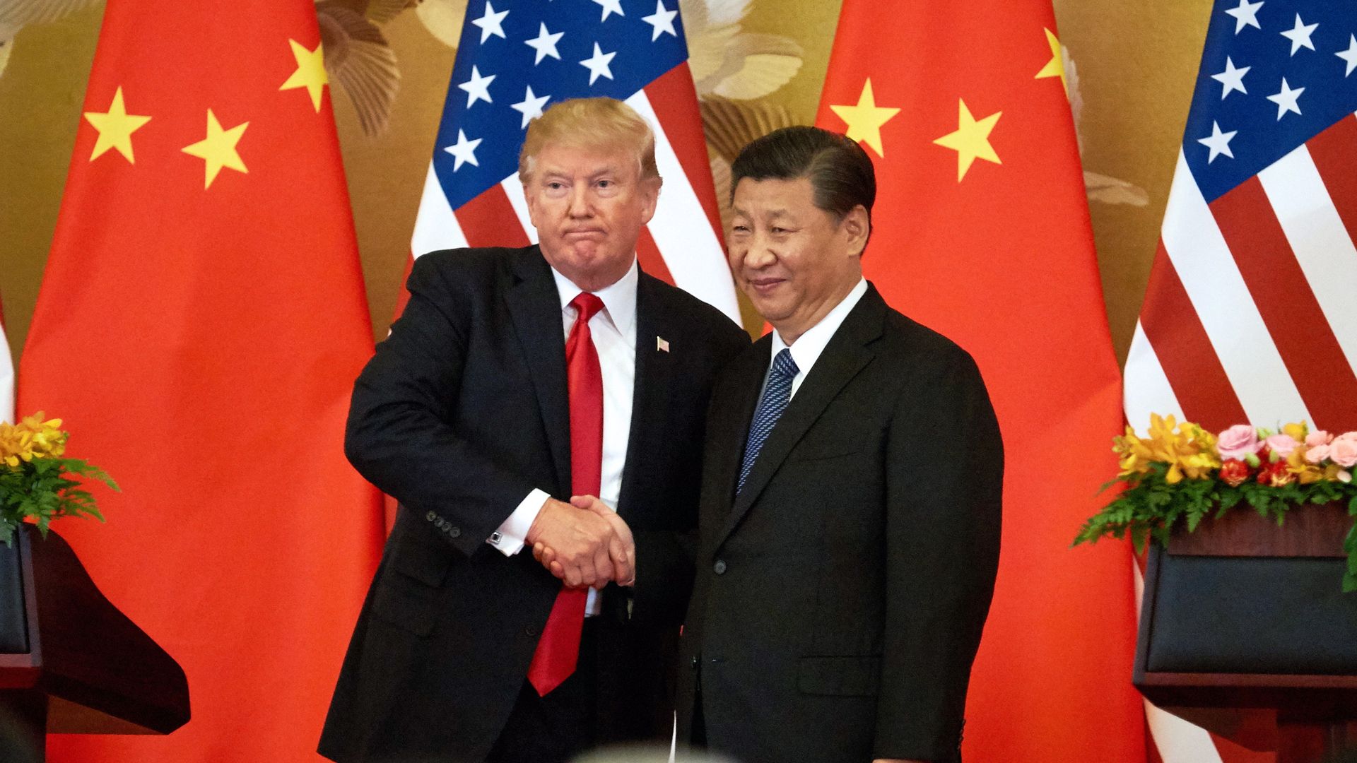 Trump and China's president Xi