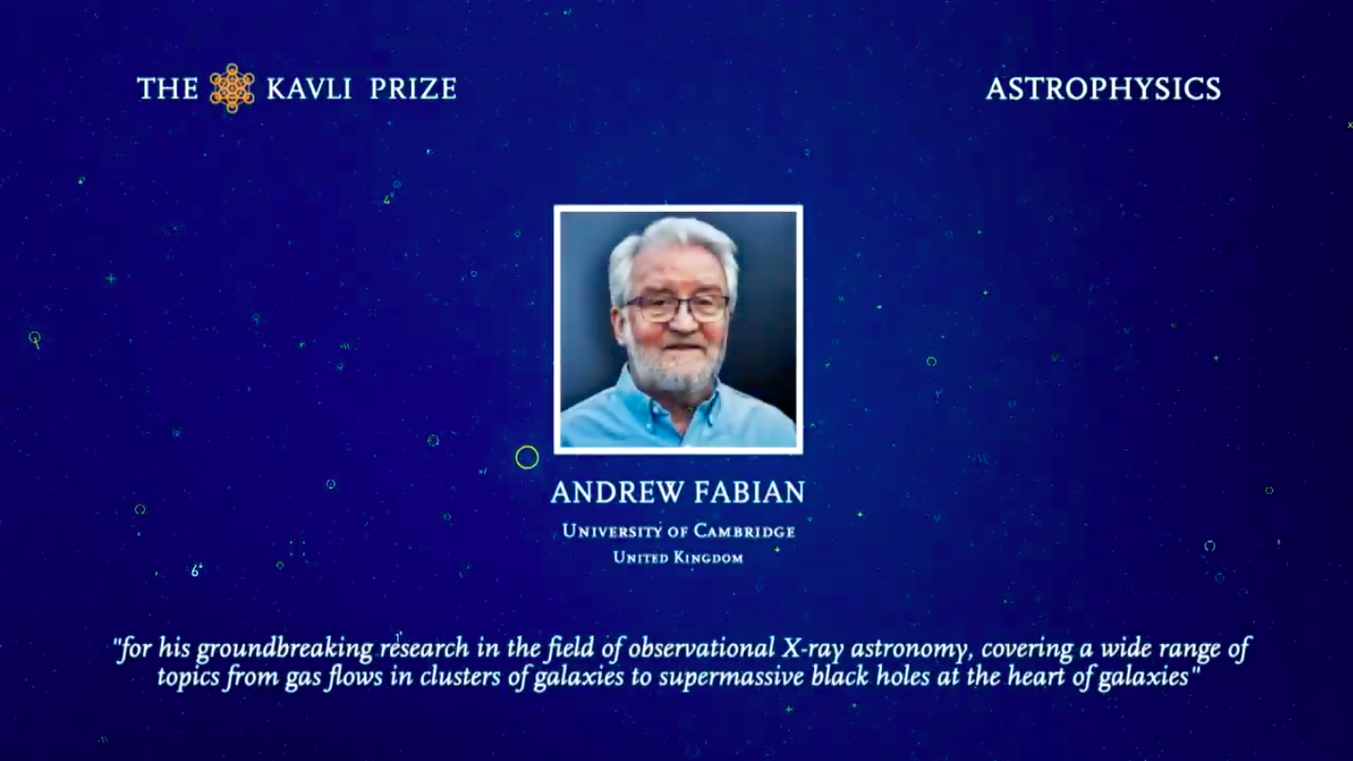 Astronomer Andrew Fabian