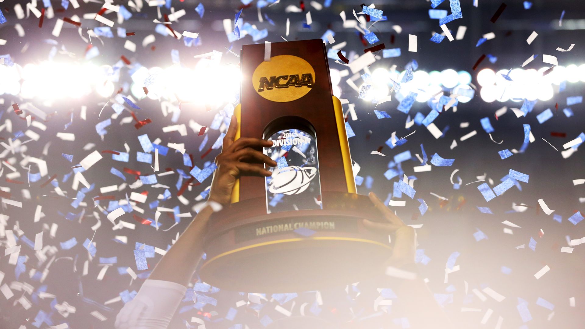 NCAA trophy.