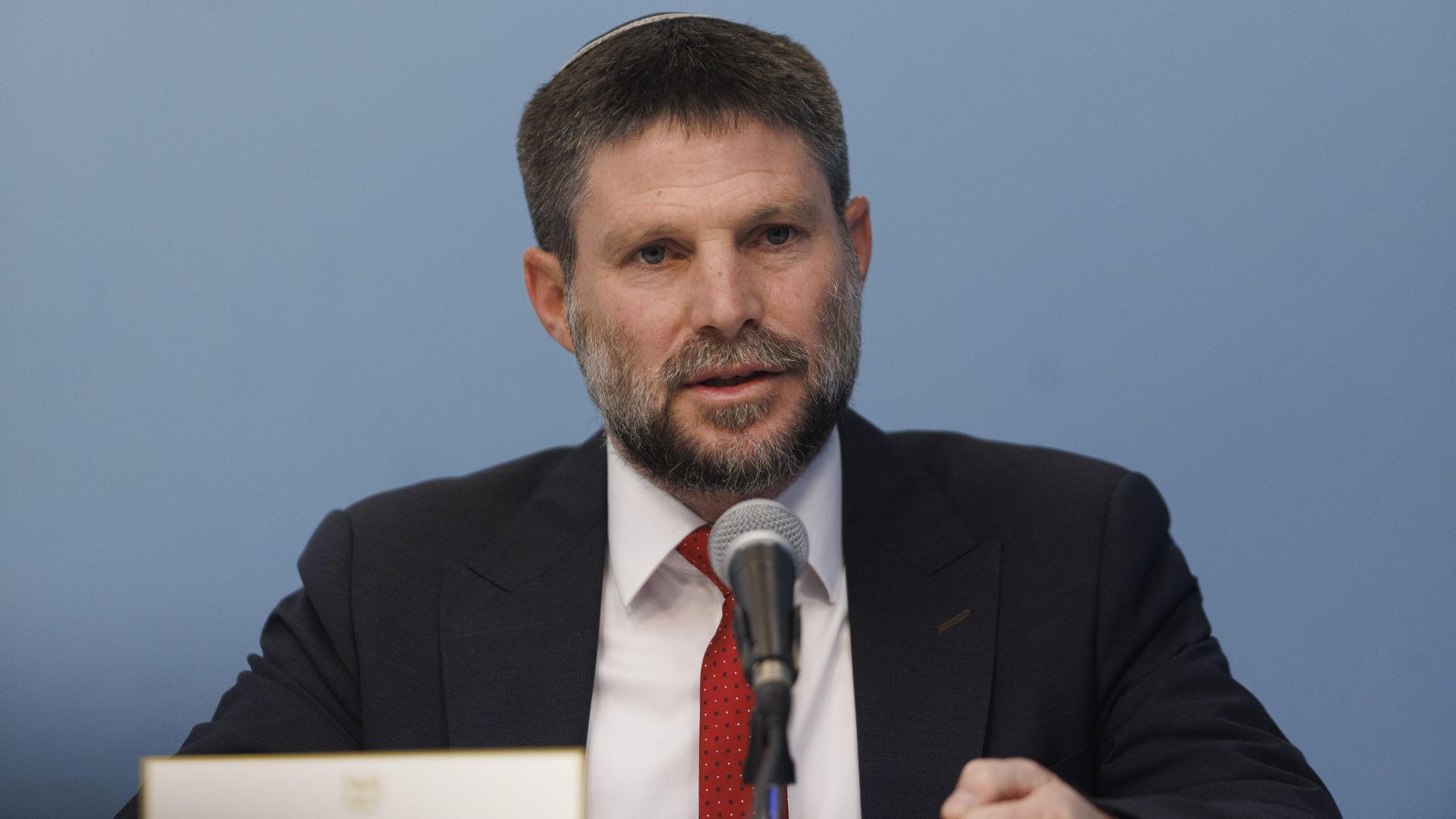 Israeli Finance Minister Bezalel Smotrich on Jan. 11. Photo: Kobi Wolf/Bloomberg via Getty Images