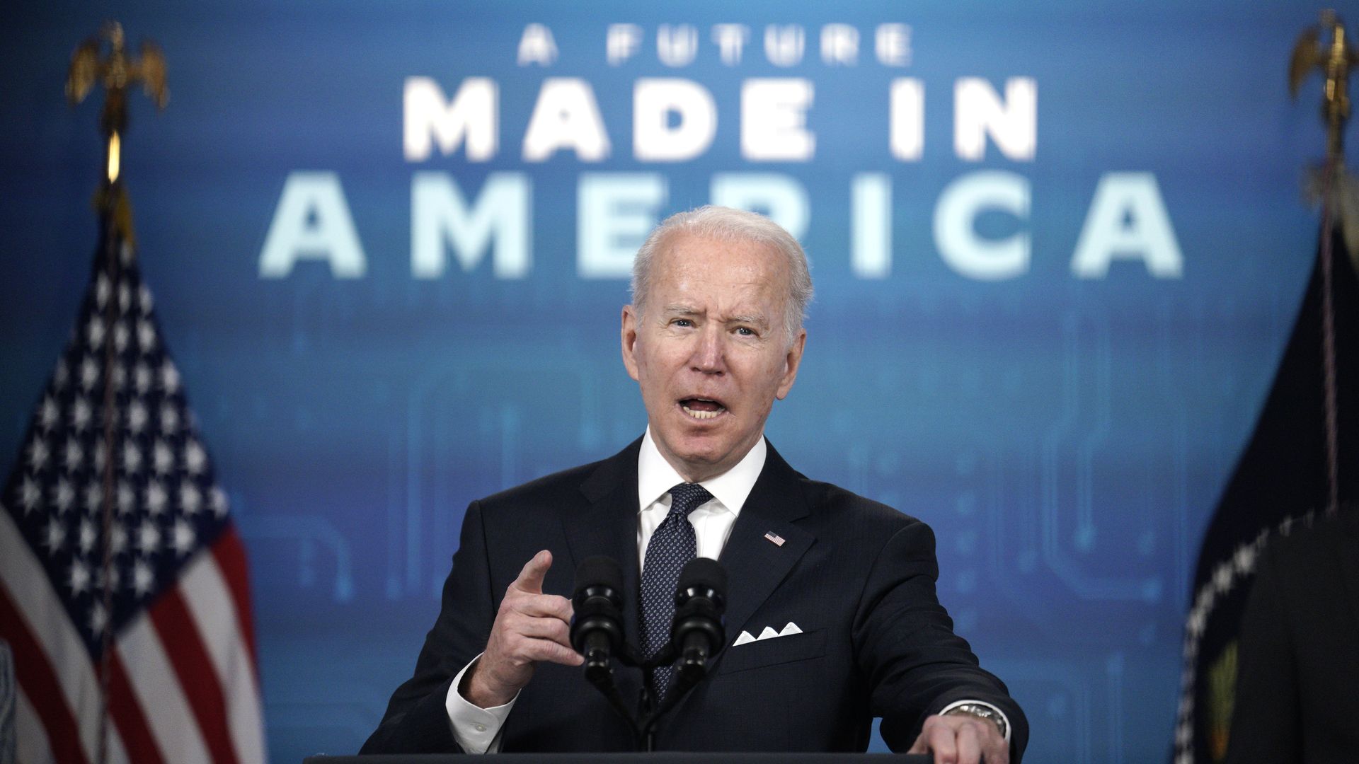 President Biden is seen speaking last Friday.