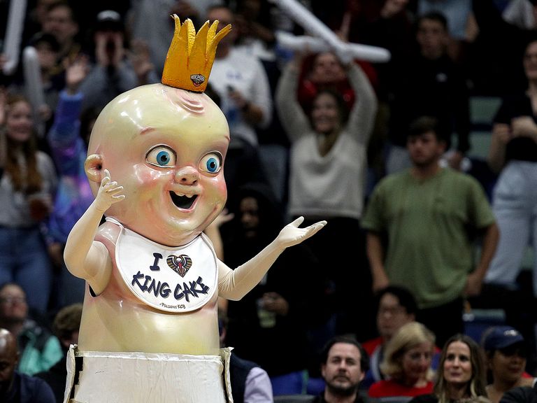 King Cake Baby, the NBA's creepiest mascot, returns to New King Cake Baby, the NBA's creepiest mascot, returns to New
