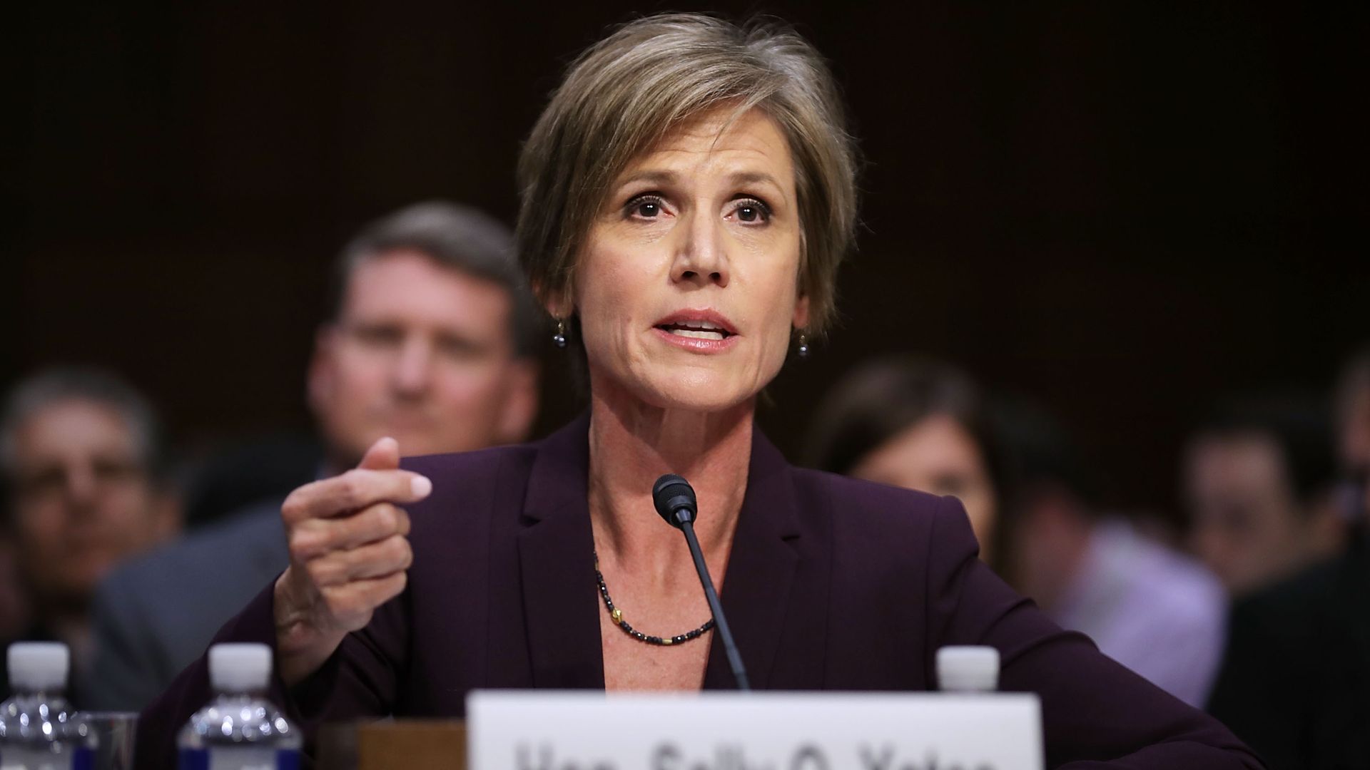 Former acting U.S. Attorney General Sally Yates testifies before the Senate on Capitol Hill May 8, 2017 in Washington, DC. 