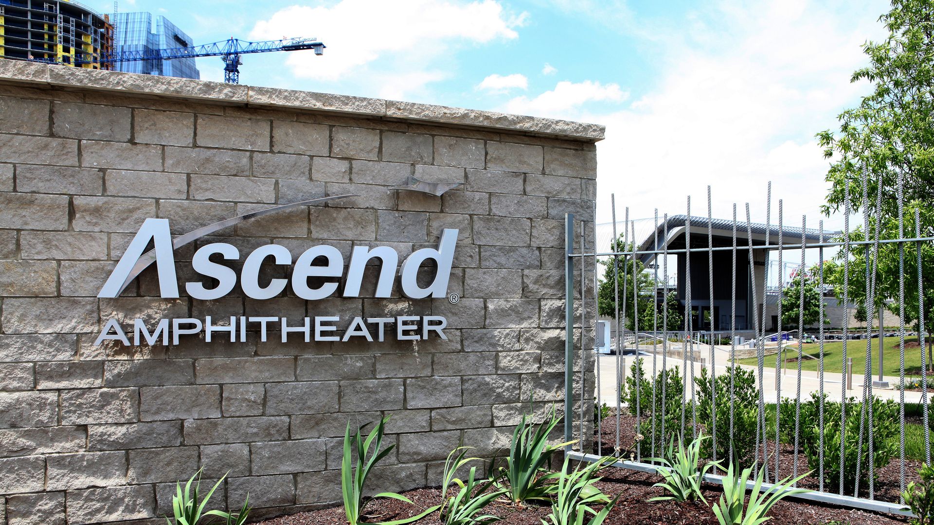 The front sign to Ascend Amphitheater